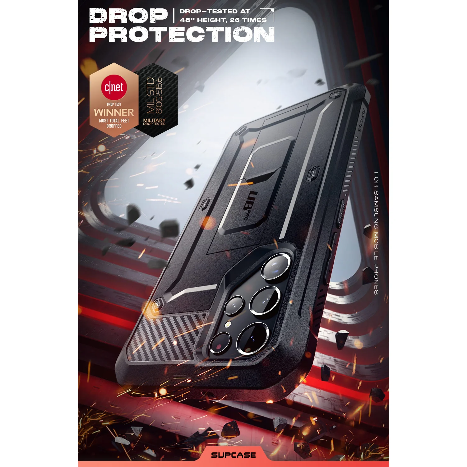 Galaxy S22 Ultra Unicorn Beetle PRO Screen Protector Case-Black - Image 5