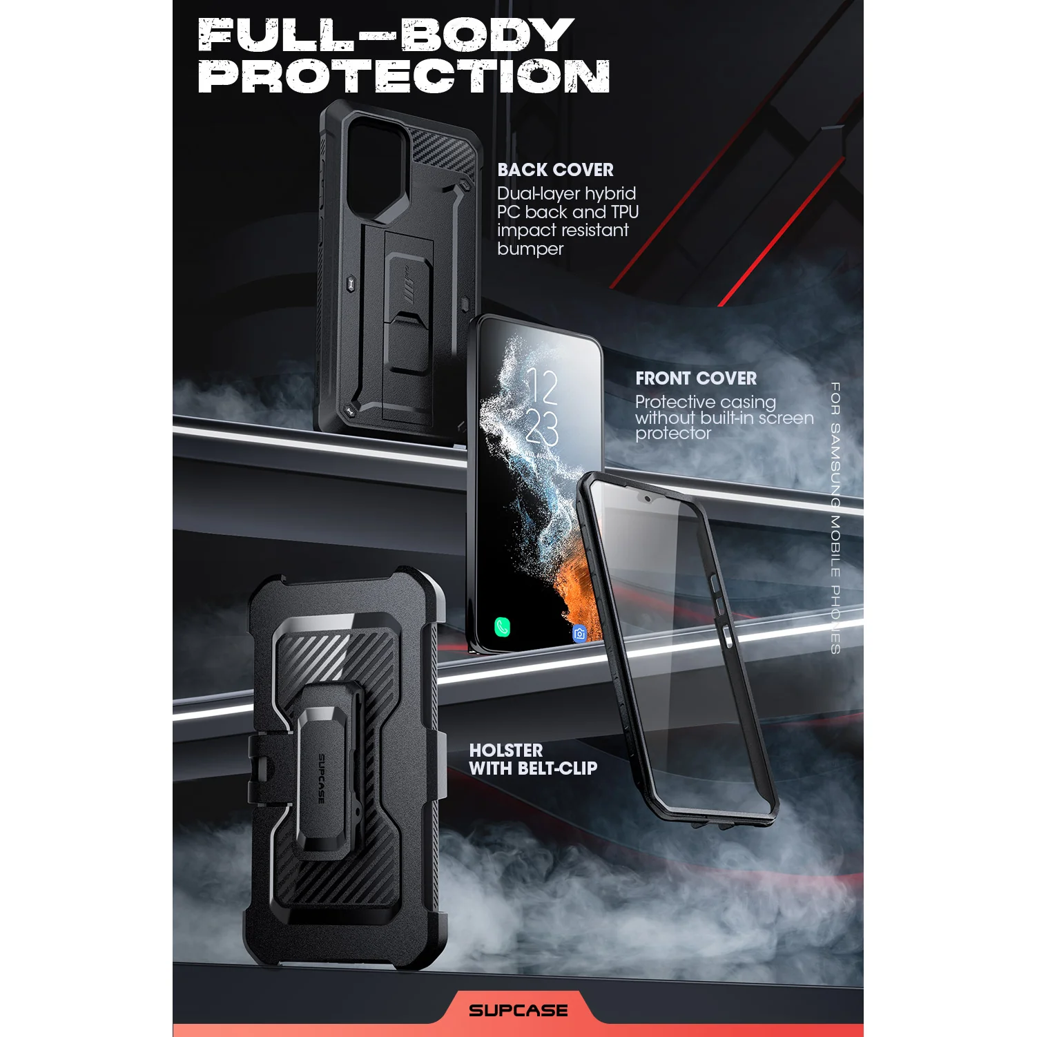 Galaxy S22 Ultra Unicorn Beetle PRO Screen Protector Case-Black - Image 7