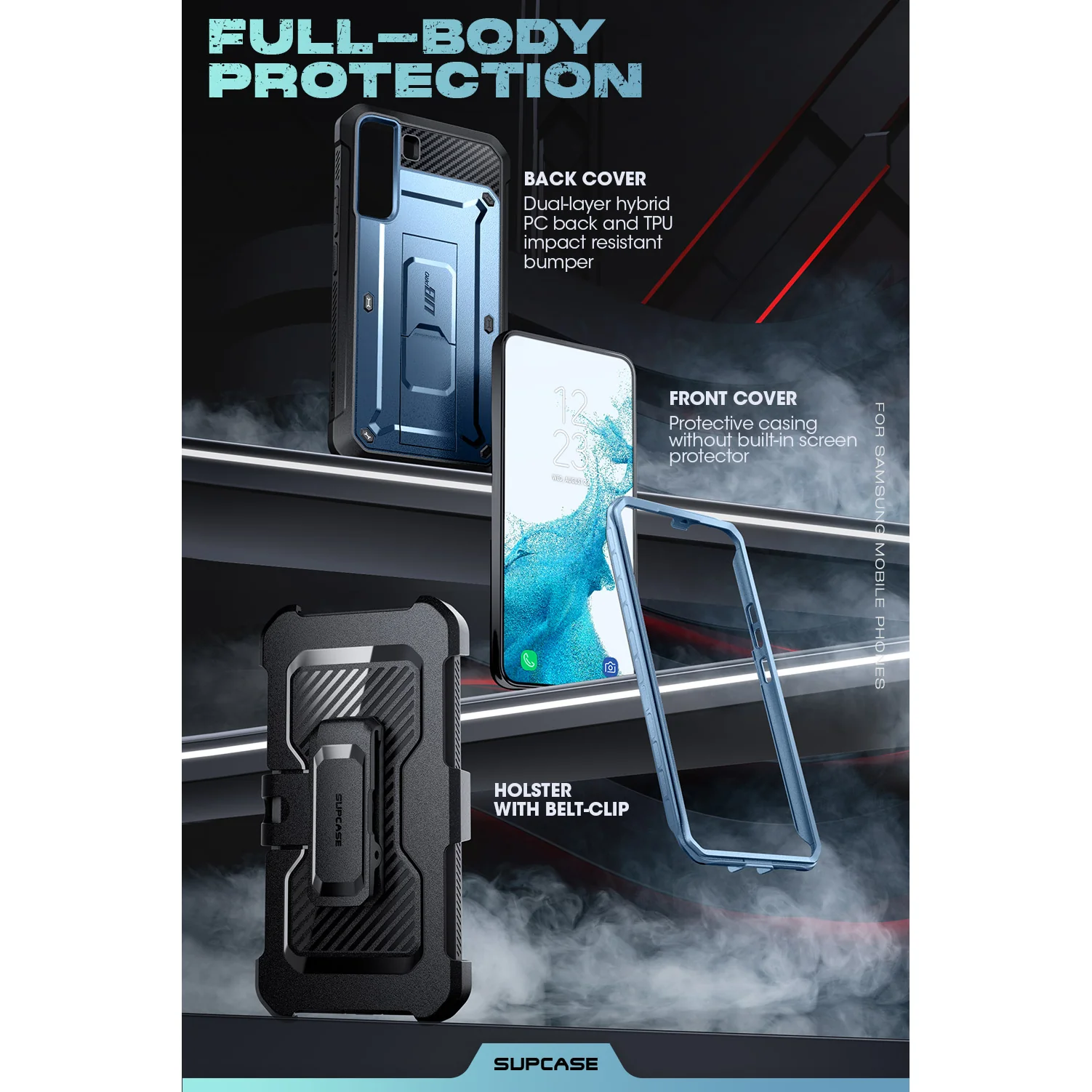 Galaxy S22 Unicorn Beetle PRO Rugged Case-Metallic Blue - Image 6