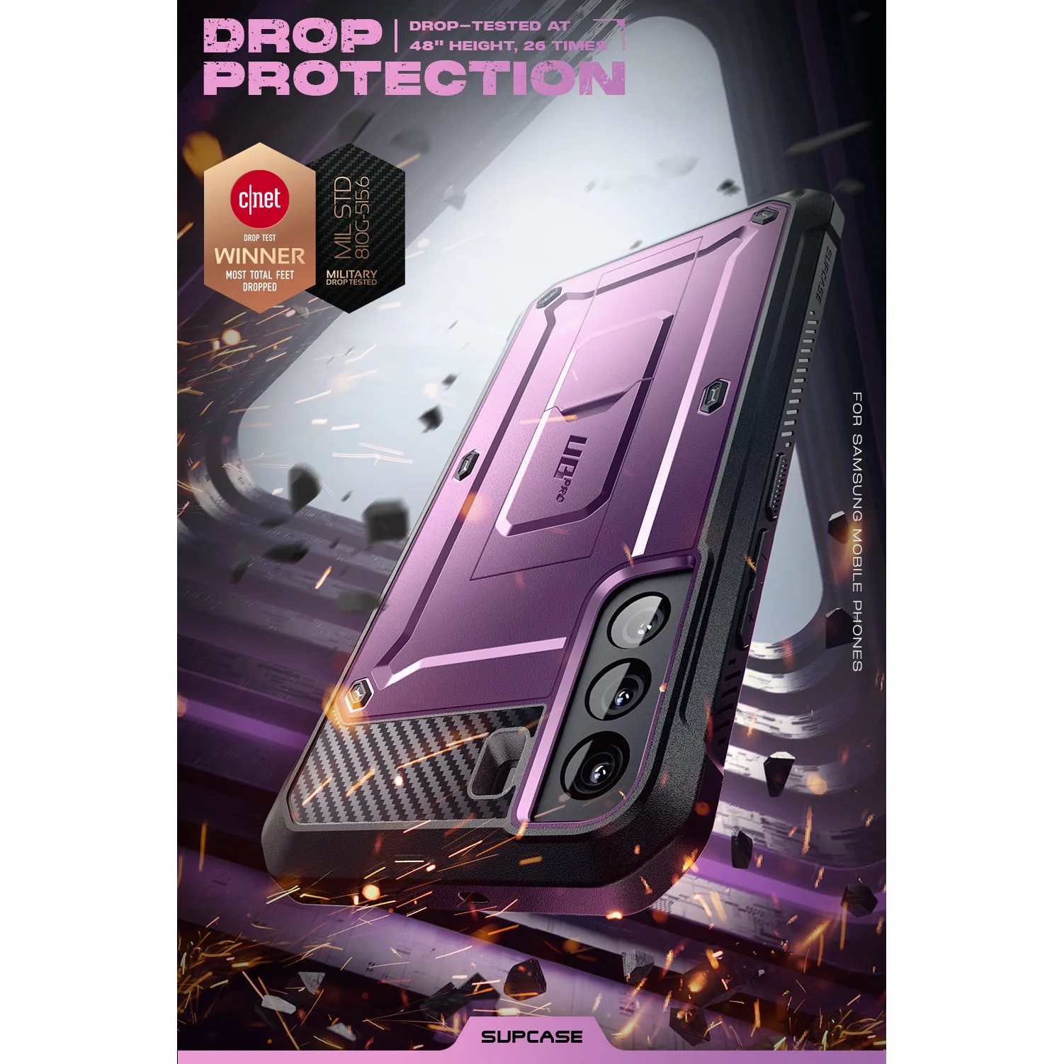 Galaxy S22 Unicorn Beetle PRO Rugged Case-Metallic Purple - Image 4