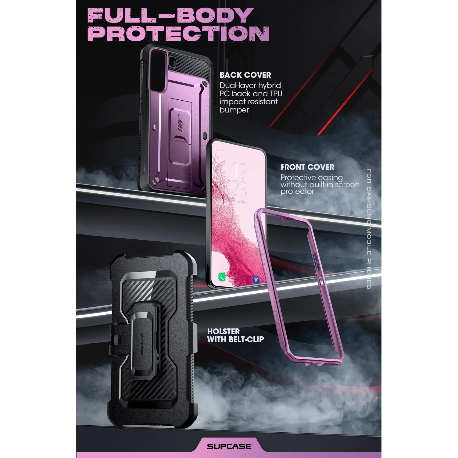 Galaxy S22 Unicorn Beetle PRO Rugged Case-Metallic Purple - Image 6