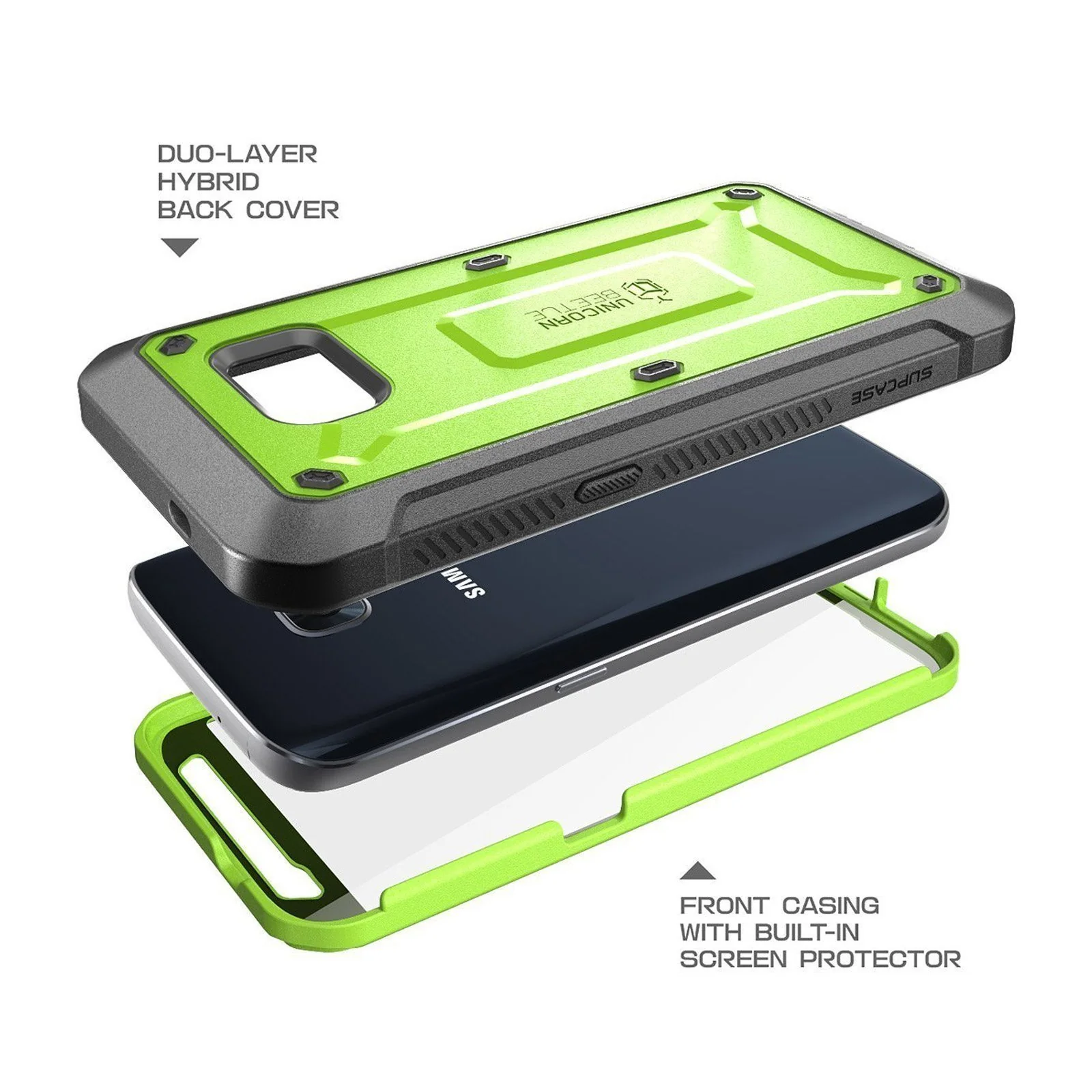 Galaxy S7 Unicorn Beetle Pro Full Body Rugged Holster Case-Green - Image 3