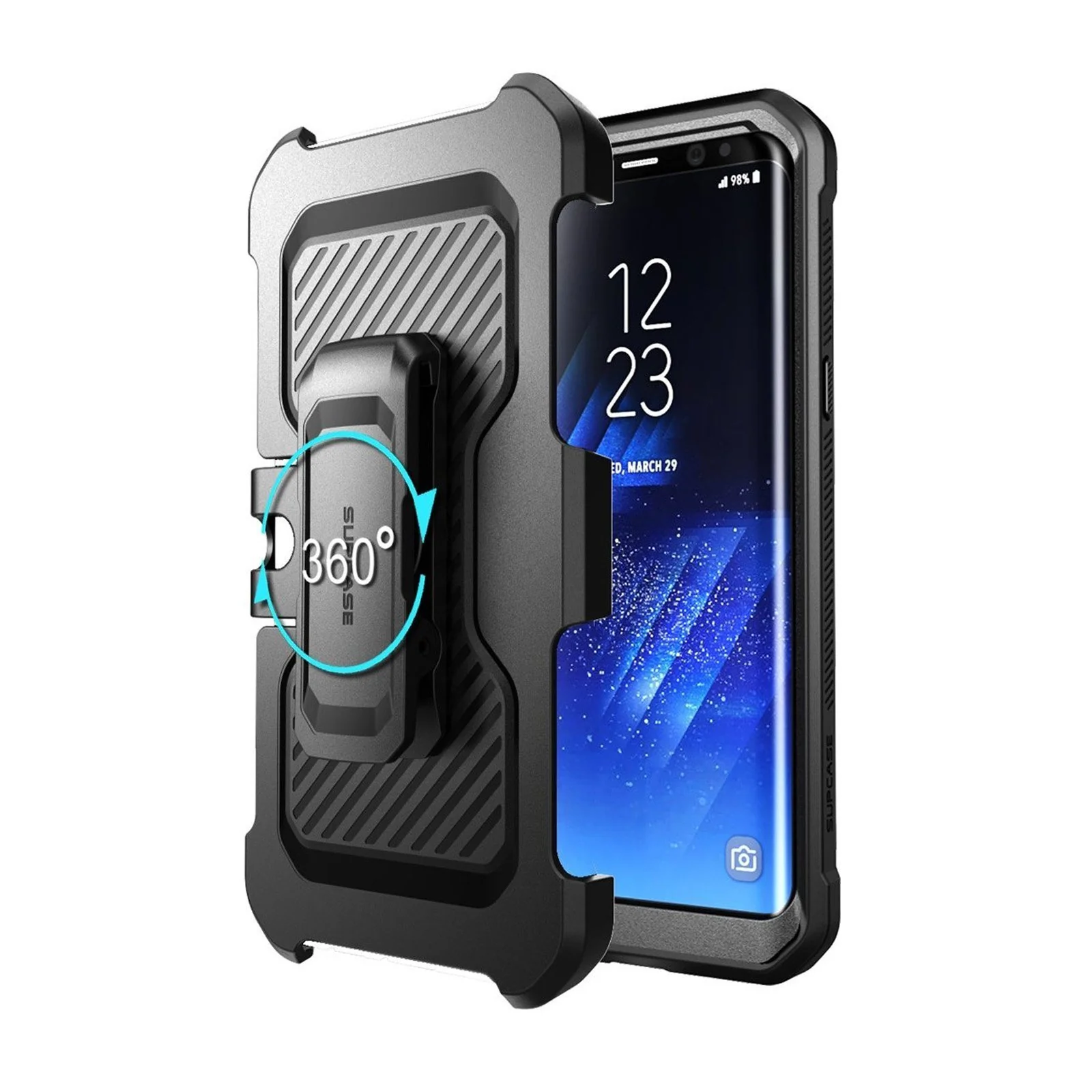 Galaxy S8 Plus Unicorn Beetle Pro Full Body Holster Case with Screen Protector-Black - Image 3