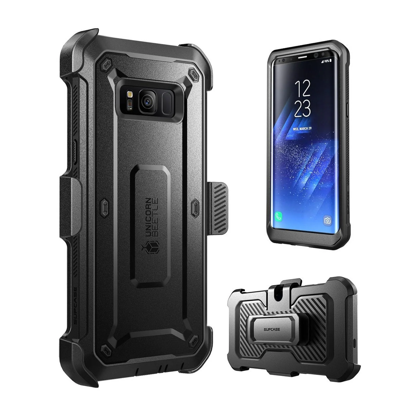 Galaxy S8 Plus Unicorn Beetle Pro Full Body Holster Case with Screen Protector-Black - Image 4