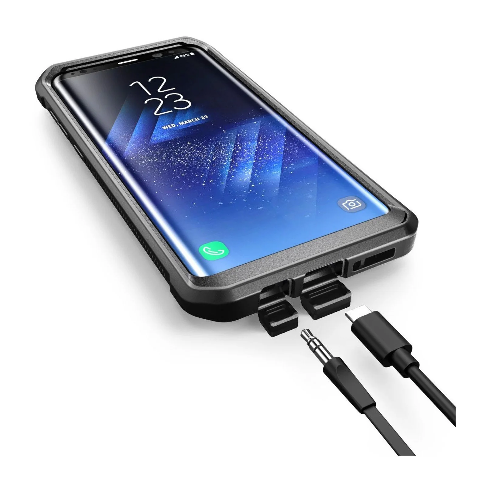 Galaxy S8 Plus Unicorn Beetle Pro Full Body Holster Case with Screen Protector-Black - Image 5
