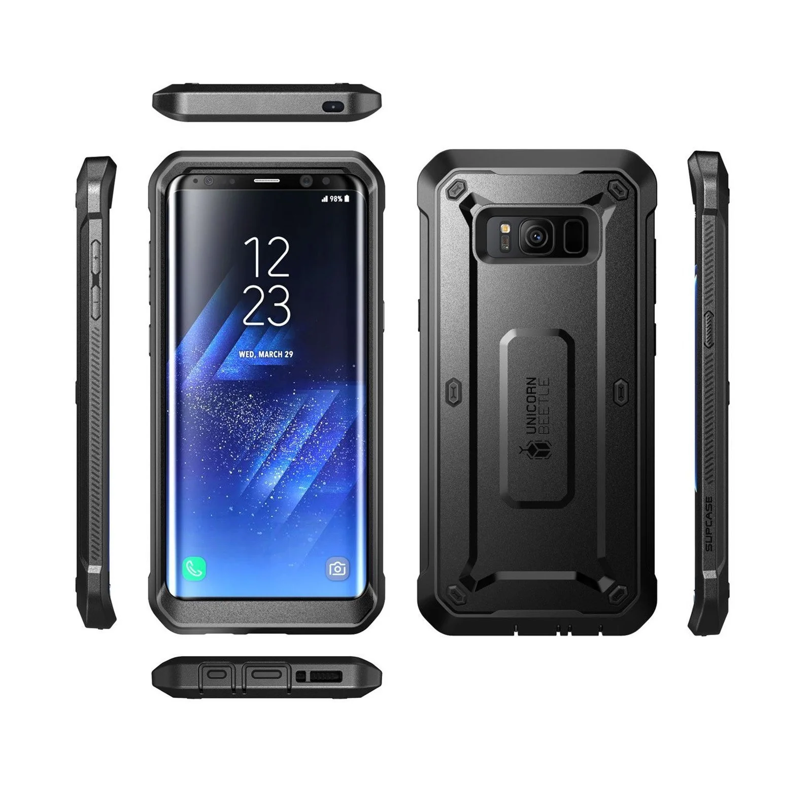 Galaxy S8 Plus Unicorn Beetle Pro Full Body Holster Case with Screen Protector-Black - Image 6