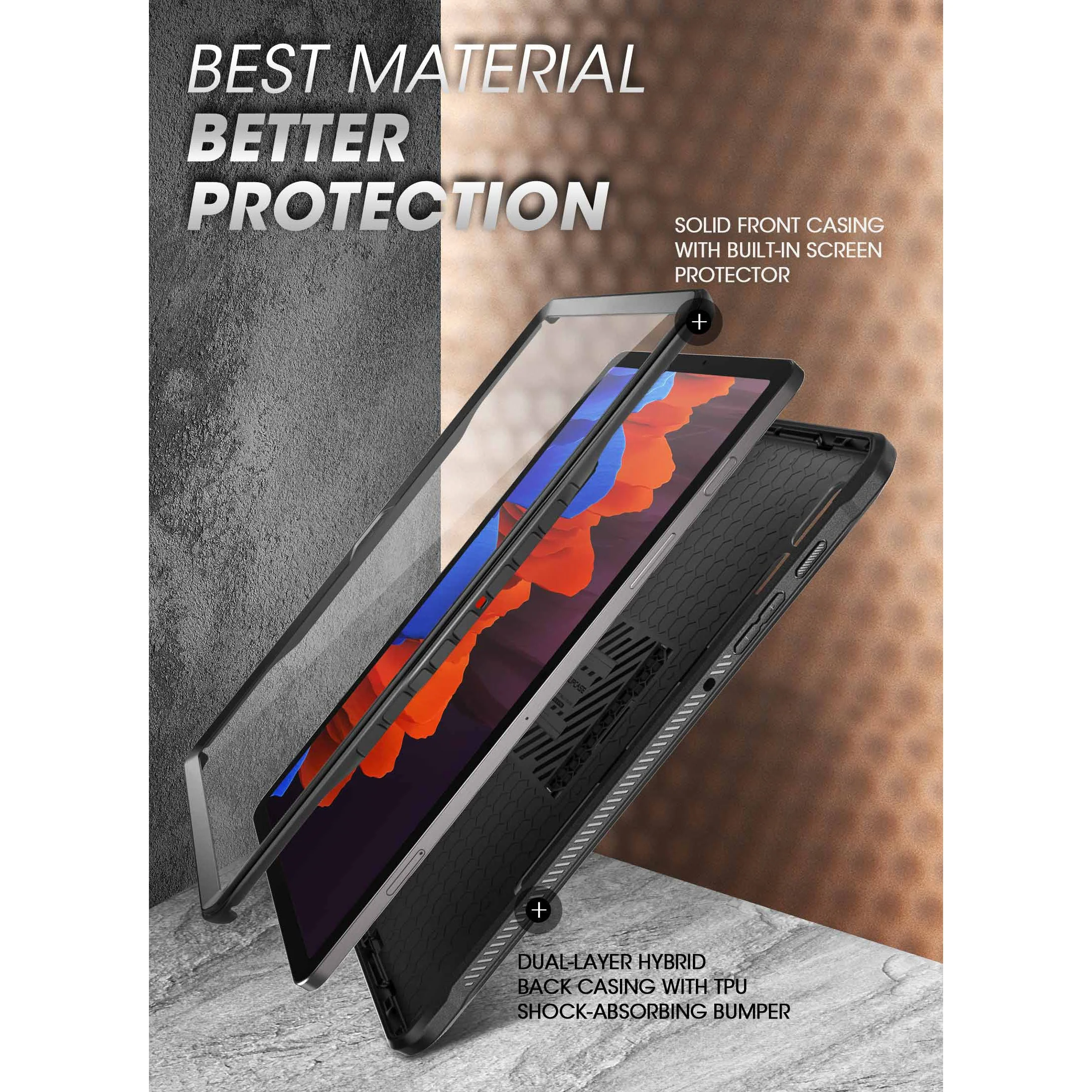 Galaxy Tab S8 Ultra (2022) Unicorn Beetle Pro Rugged Case(Open-Box)-Black - Image 4