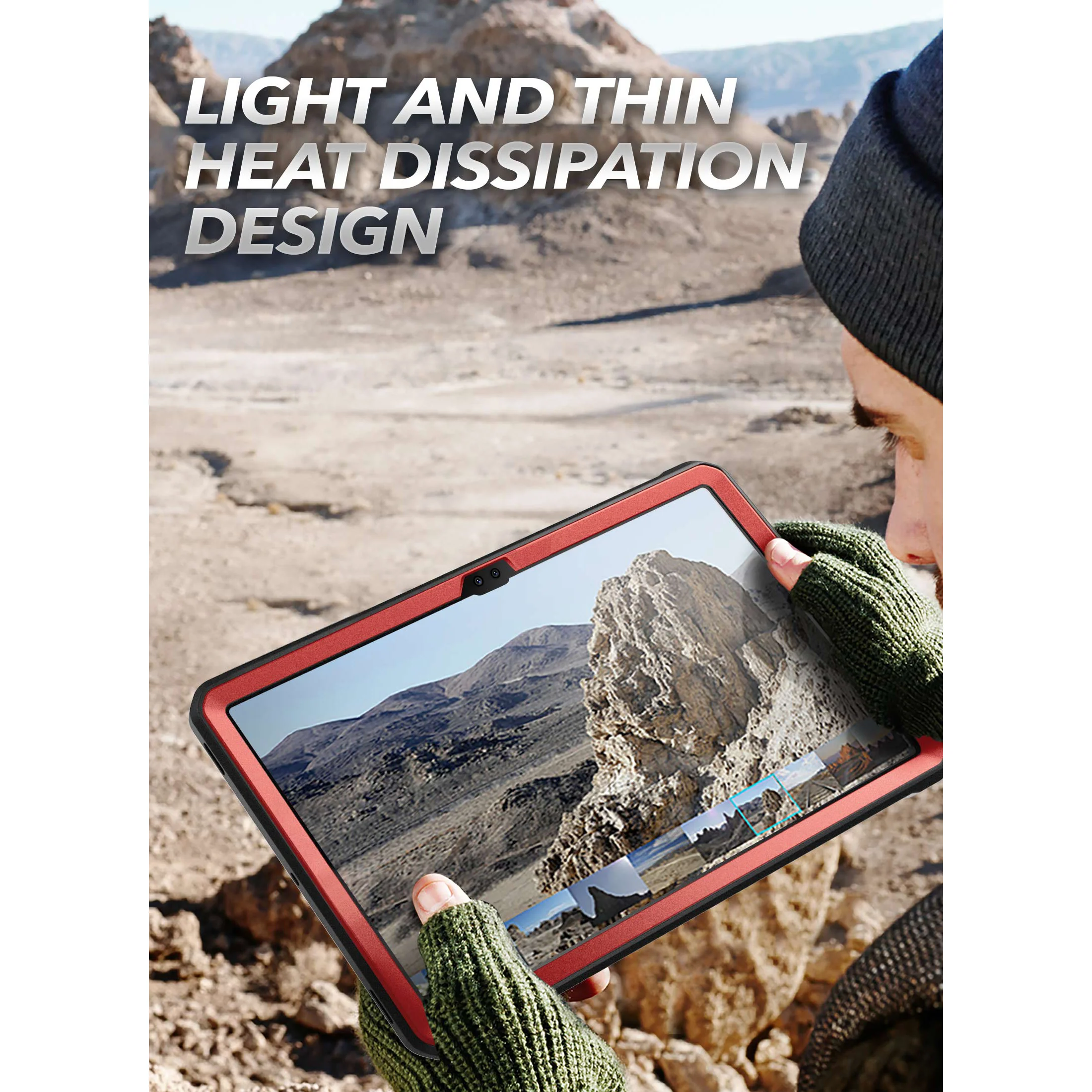 Galaxy Tab S8 Ultra (2022) Unicorn Beetle Pro Rugged Case(open box)-Metallic Red - Image 7