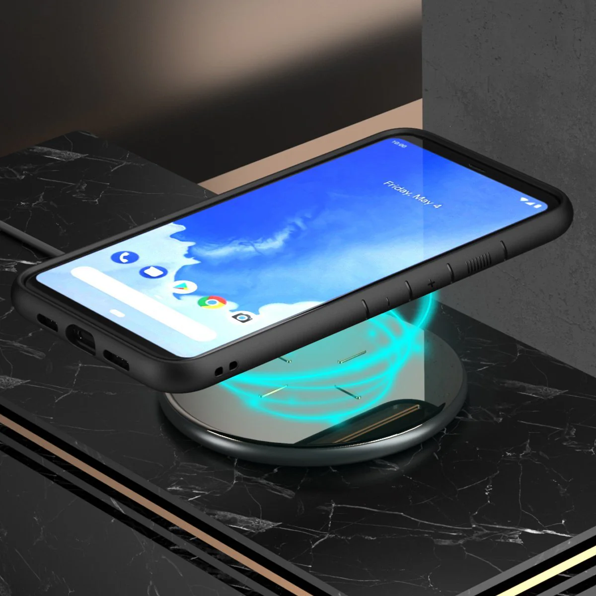 Google Pixel 4 Unicorn Beetle Style Clear Case-Black - Image 6