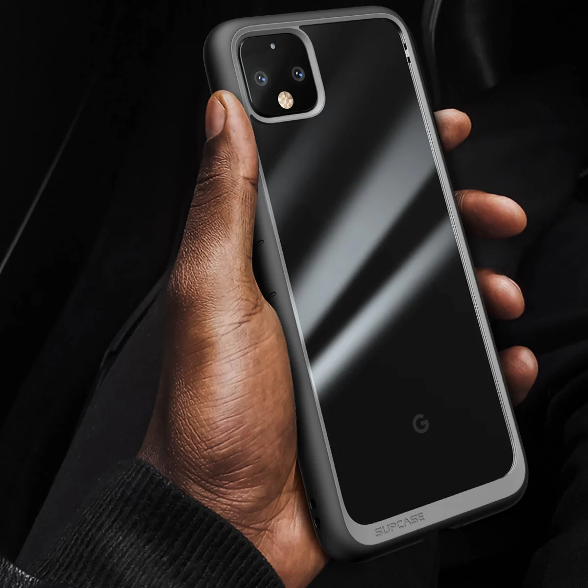 Google Pixel 4 Unicorn Beetle Style Clear Case-Black - Image 7