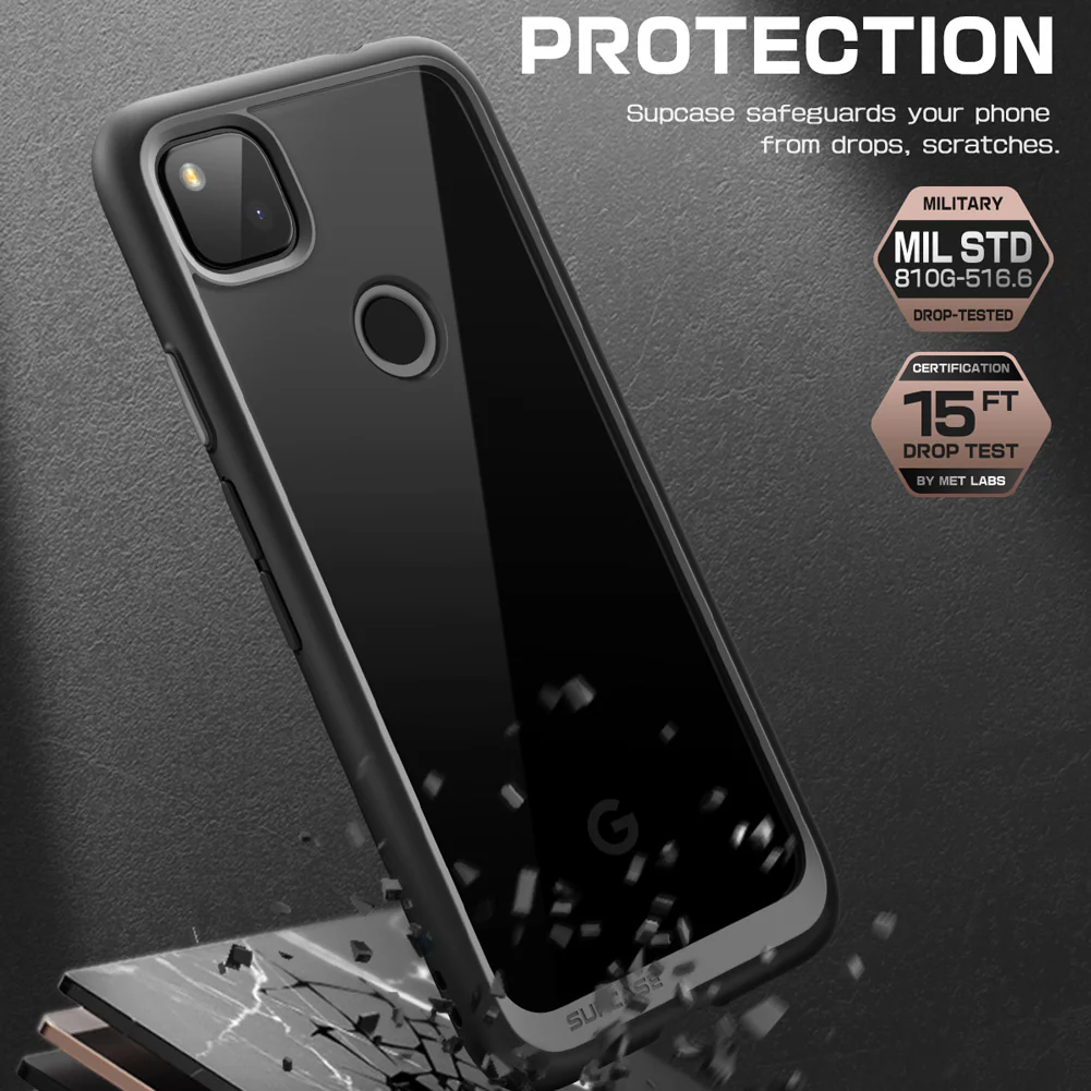 Google Pixel 4a (2020) Unicorn Beetle Style Clear Case-Black - Image 4