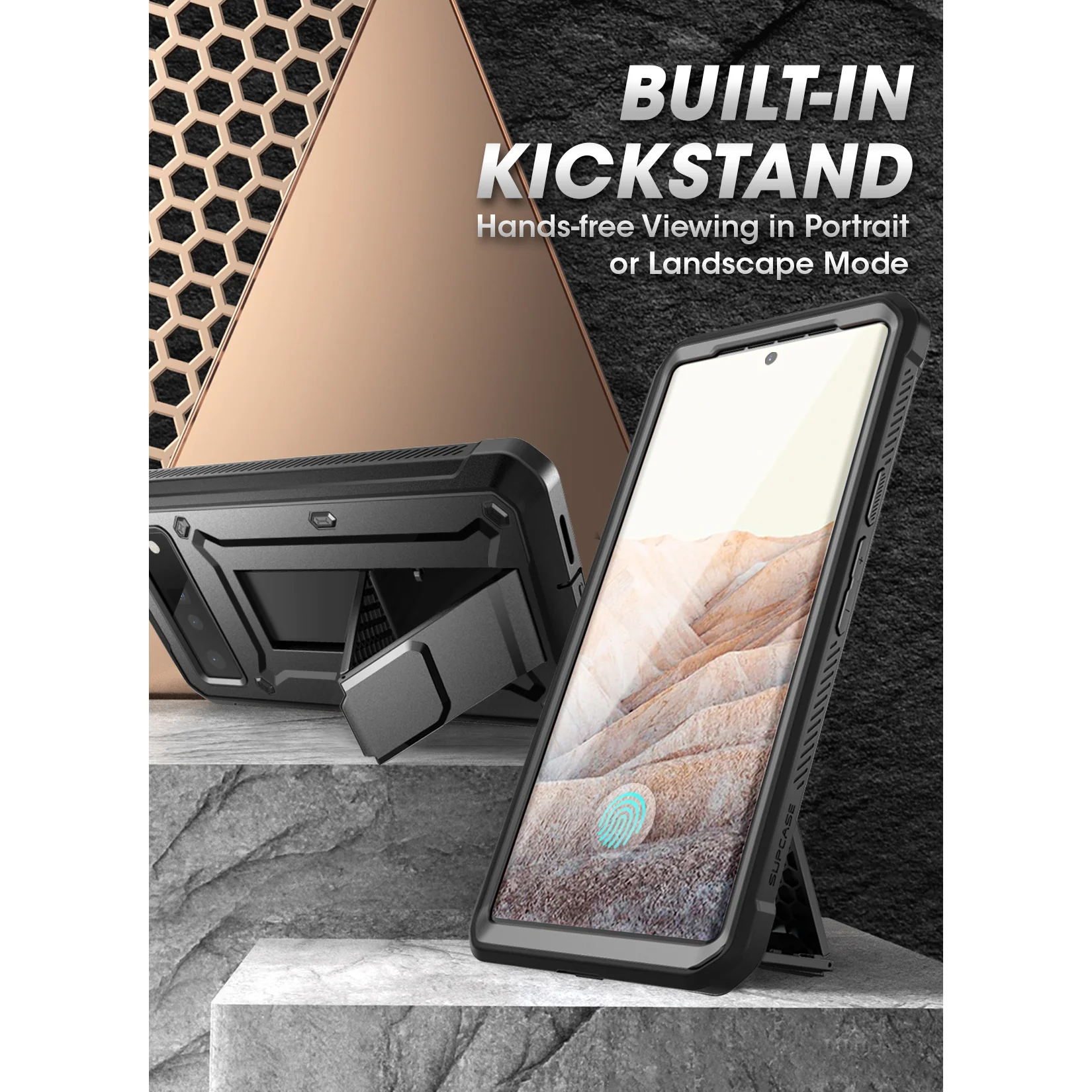 Google Pixel 6 Pro Unicorn Beetle PRO Rugged Holster Case-Black - Image 6