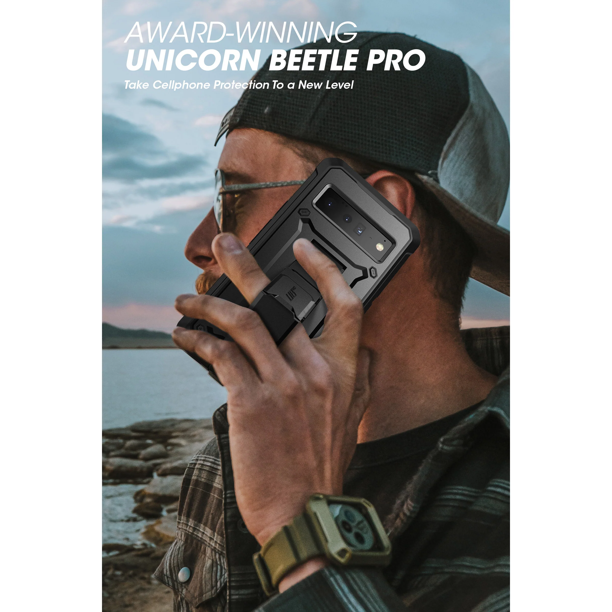 Google Pixel 6 Pro Unicorn Beetle PRO Rugged Holster Case-Black - Image 9