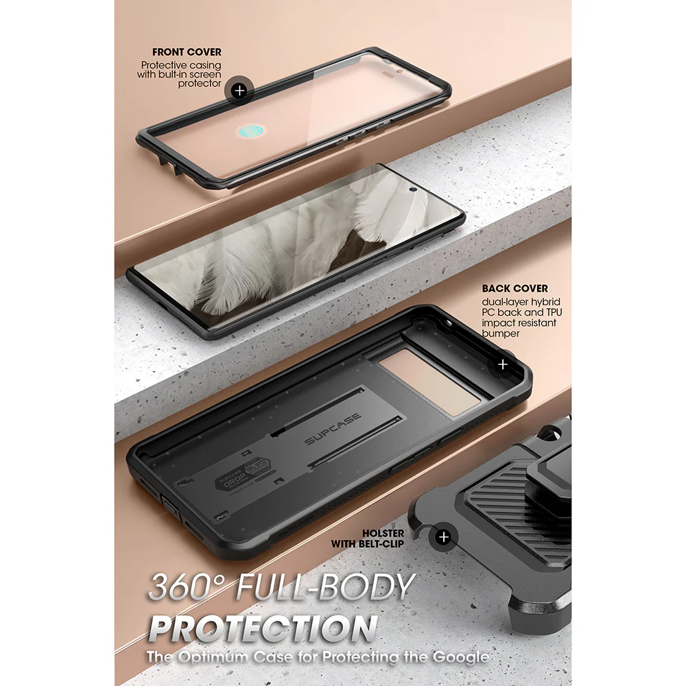 Google Pixel 8 Pro Unicorn Beetle PRO Rugged Phone Case-Black - Image 6