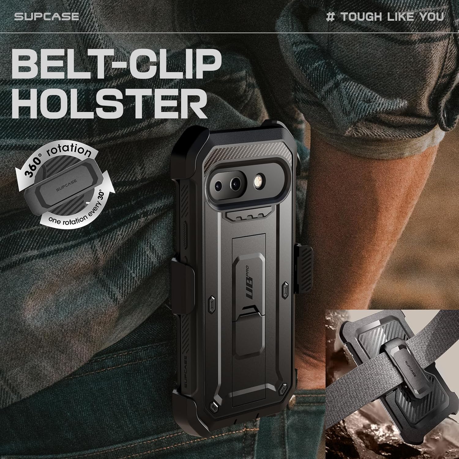 OPEN BOX | Google Pixel 9a Unicorn Beetle PRO Rugged Phone Case - Black - Image 5