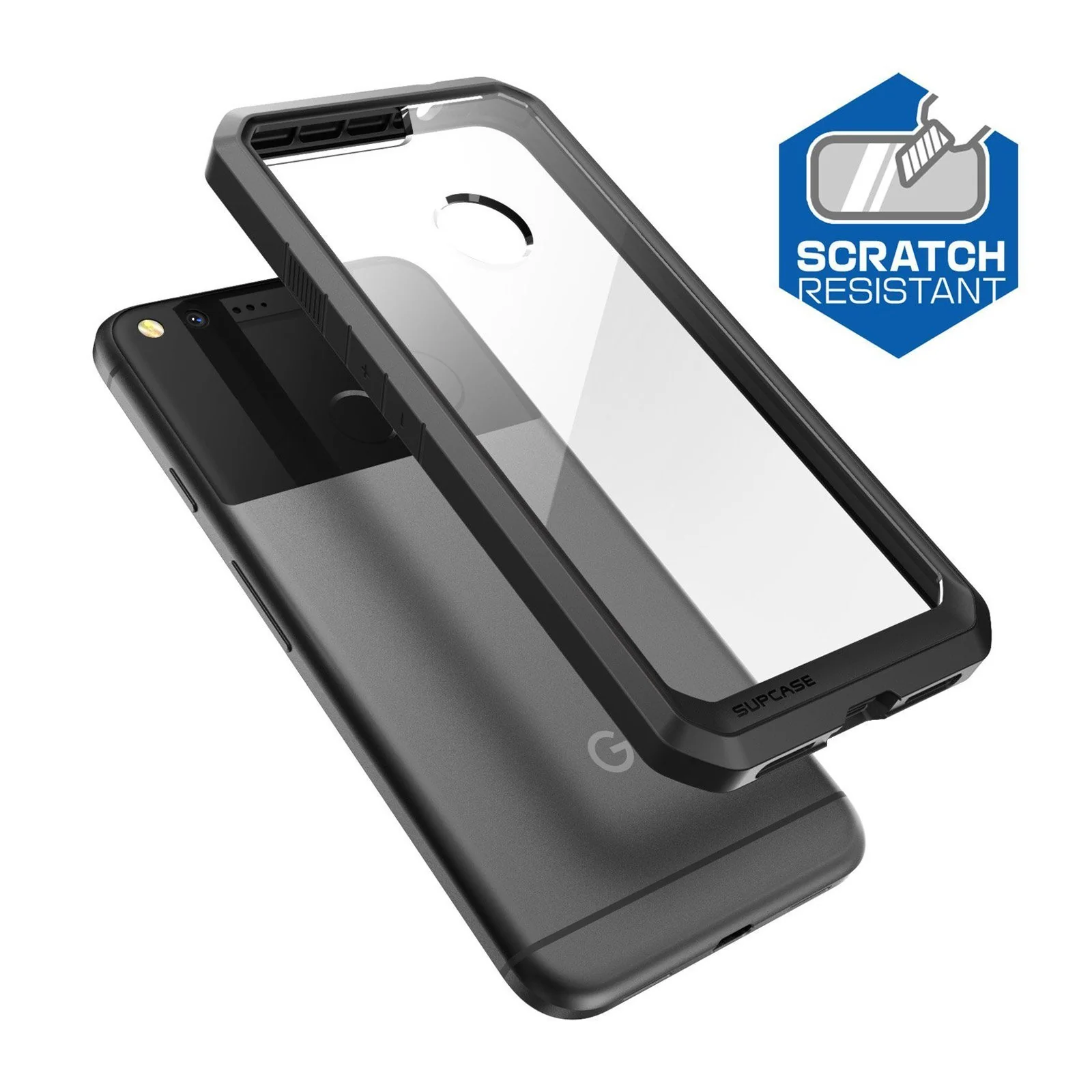 Google Pixel XL Unicorn Beetle Hybrid Protective Bumper Clear Case-Black - Image 4