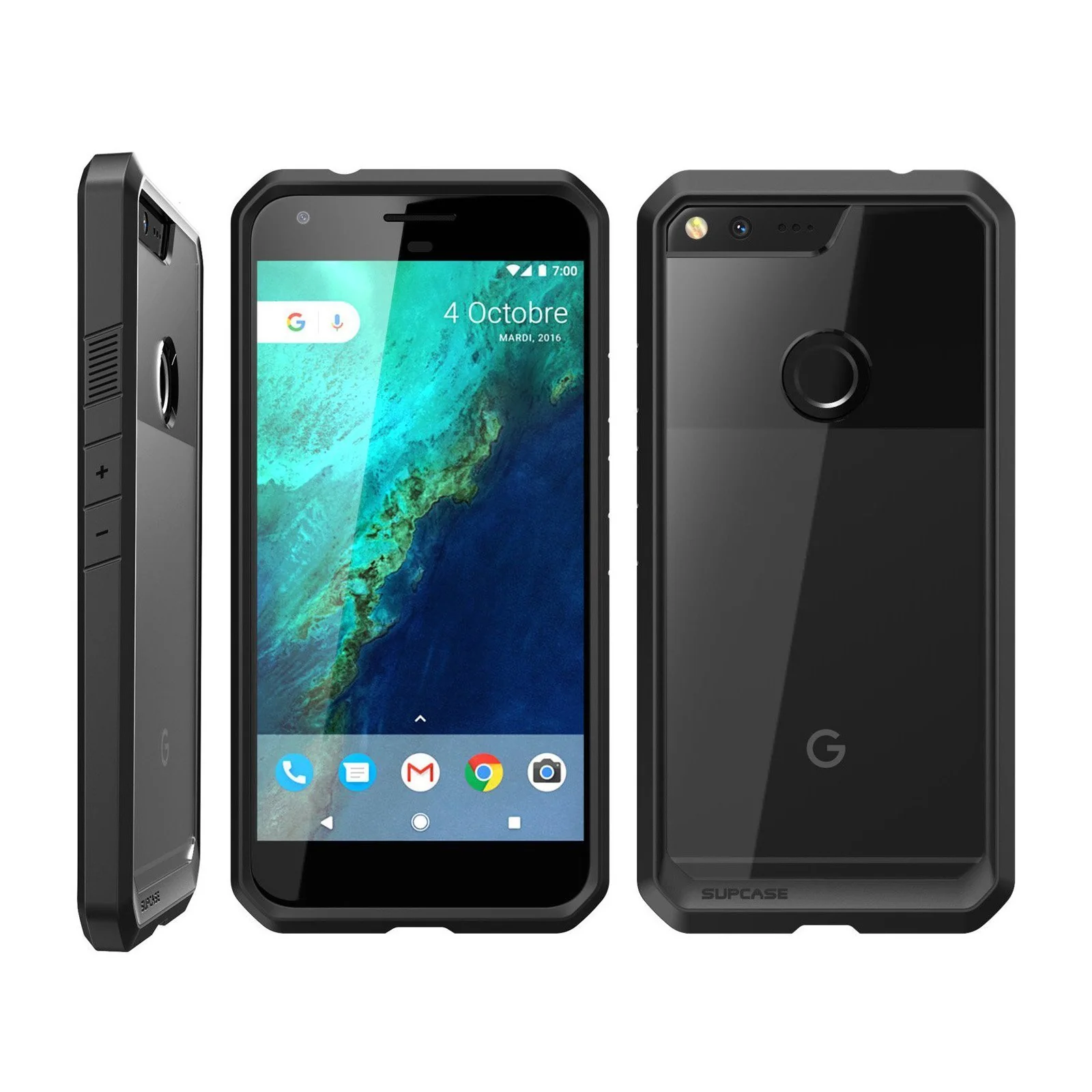 Google Pixel XL Unicorn Beetle Hybrid Protective Bumper Clear Case-Black - Image 7