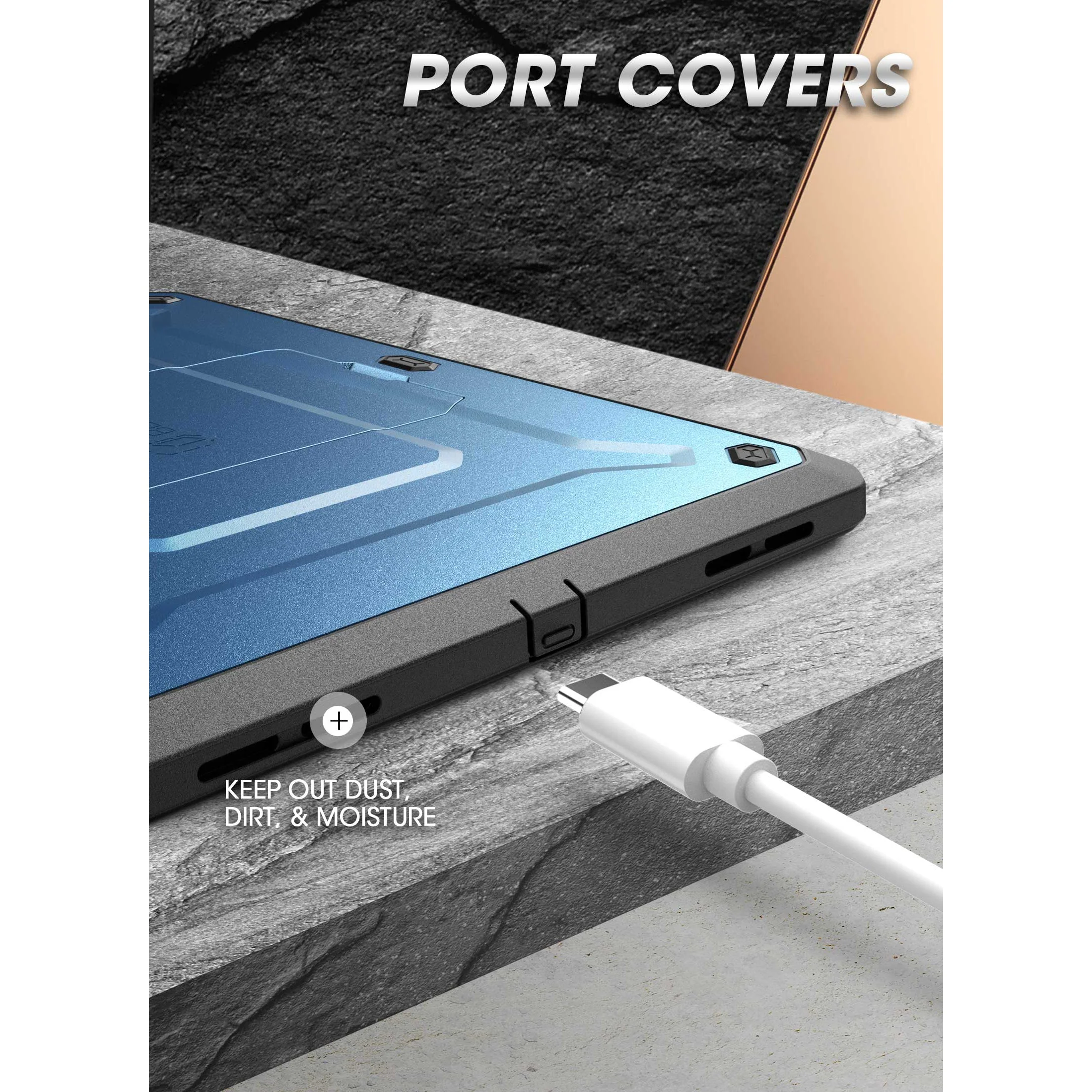 iPad 10.9" 2022 Unicorn Beetle PRO Rugged Kickstand Case(open box)-Metallic Blue - Image 5