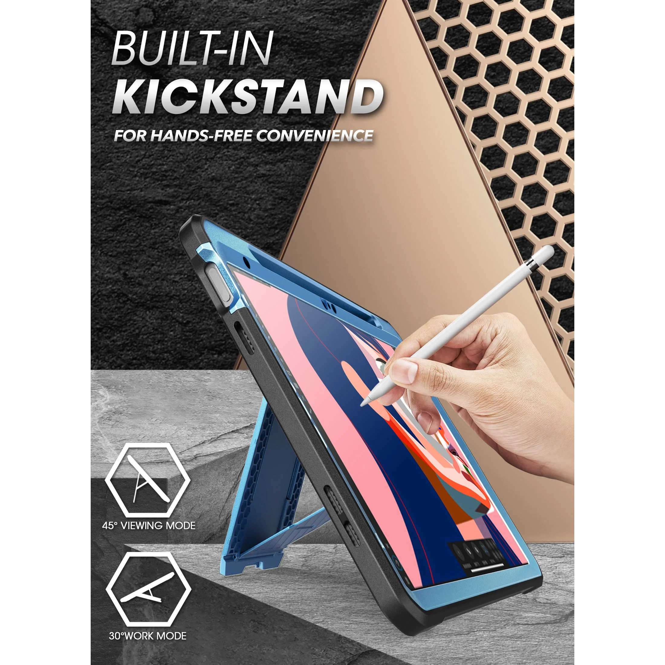 iPad 10.9" 2022 Unicorn Beetle PRO Rugged Kickstand Case(open box)-Metallic Blue - Image 7