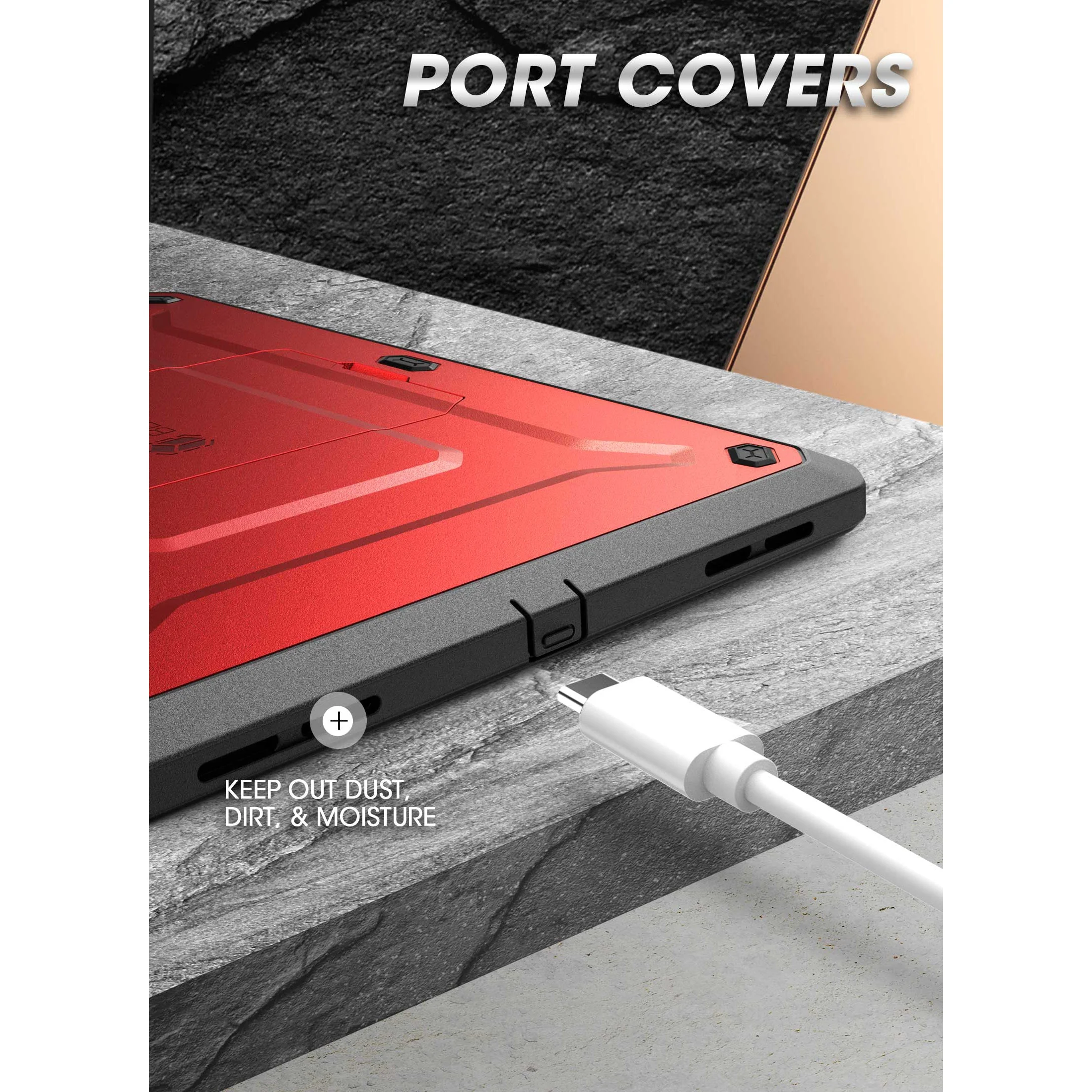 iPad 10.9" 2022 Unicorn Beetle PRO Rugged Kickstand Case(open box)-Metallic Red - Image 5