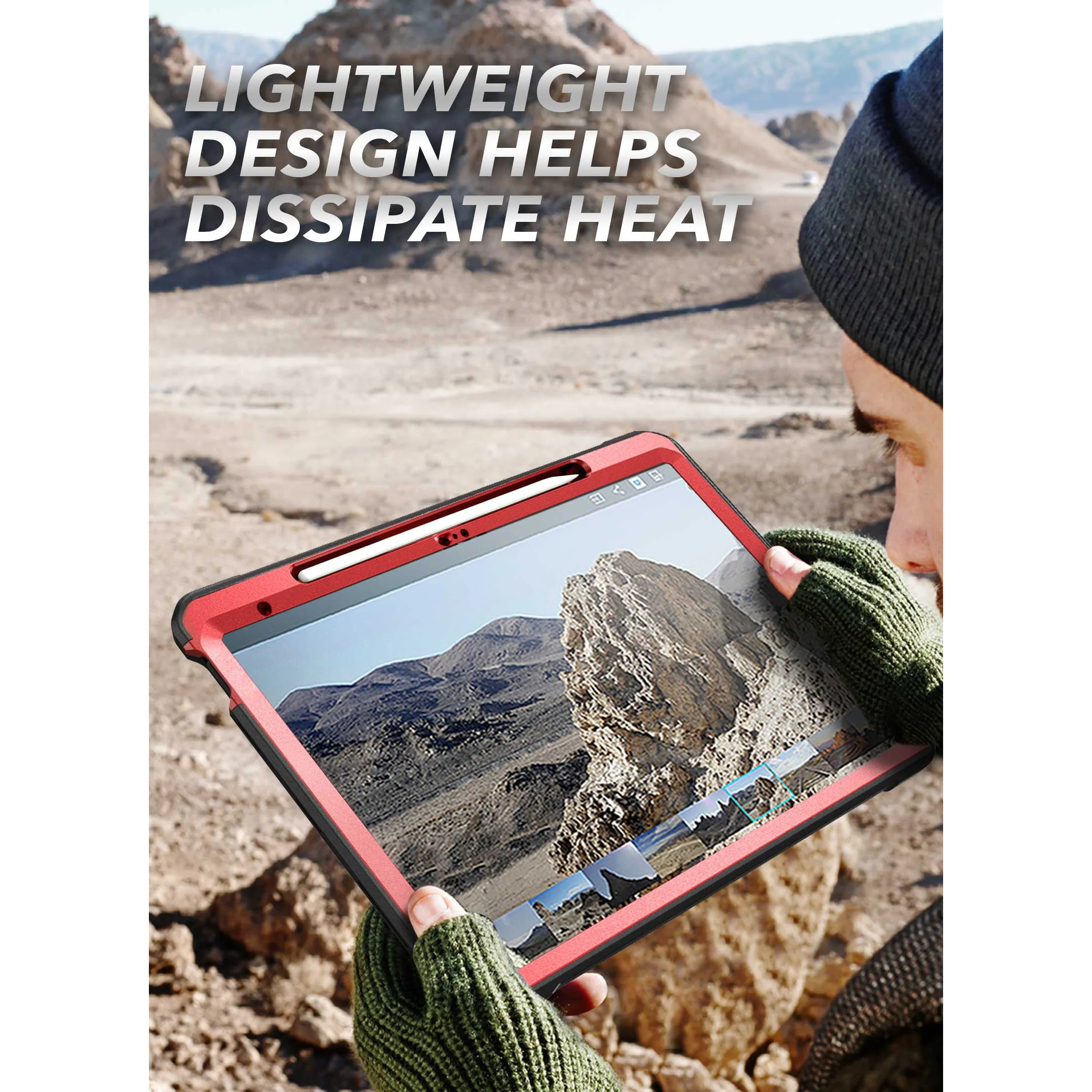 iPad 10.9" 2022 Unicorn Beetle PRO Rugged Kickstand Case(open box)-Metallic Red - Image 6