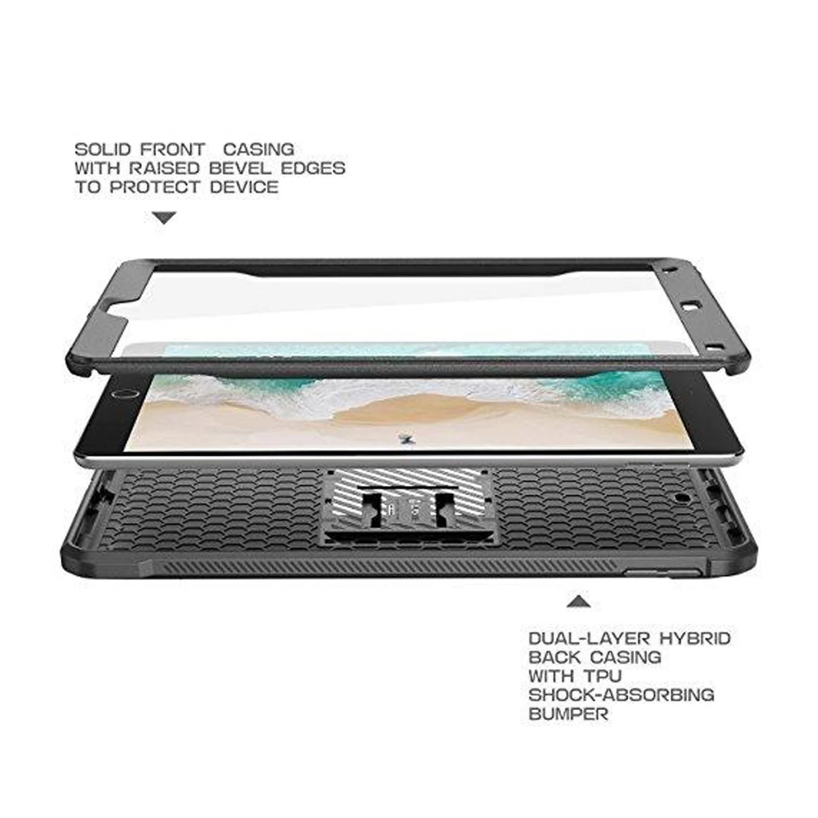 iPad Air 10.5 inch (2019) Unicorn Beetle Pro Rugged Case with Screen Protector-Black - Image 4