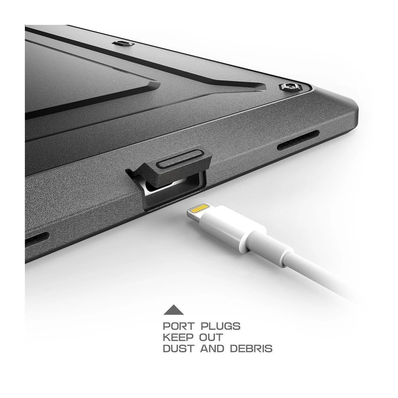 iPad Pro 12.9 in (2017) Unicorn Beetle Pro Rugged Protective Case w/ Screen Protector-Black - Image 5
