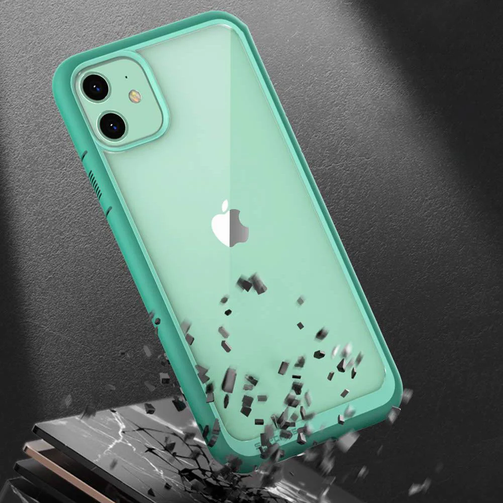 iPhone 11 6.1 inch Unicorn Beetle Style Slim Clear Case-Green - Image 3