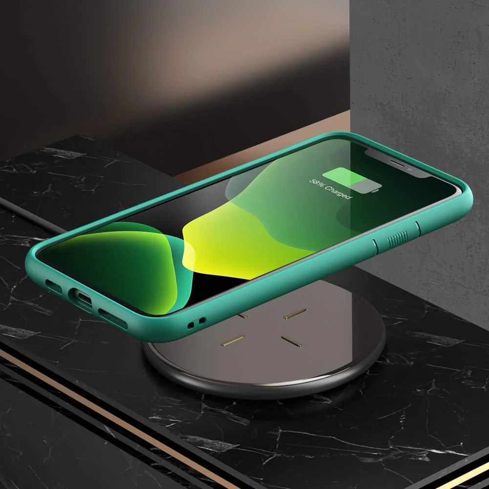 iPhone 11 6.1 inch Unicorn Beetle Style Slim Clear Case-Green - Image 6