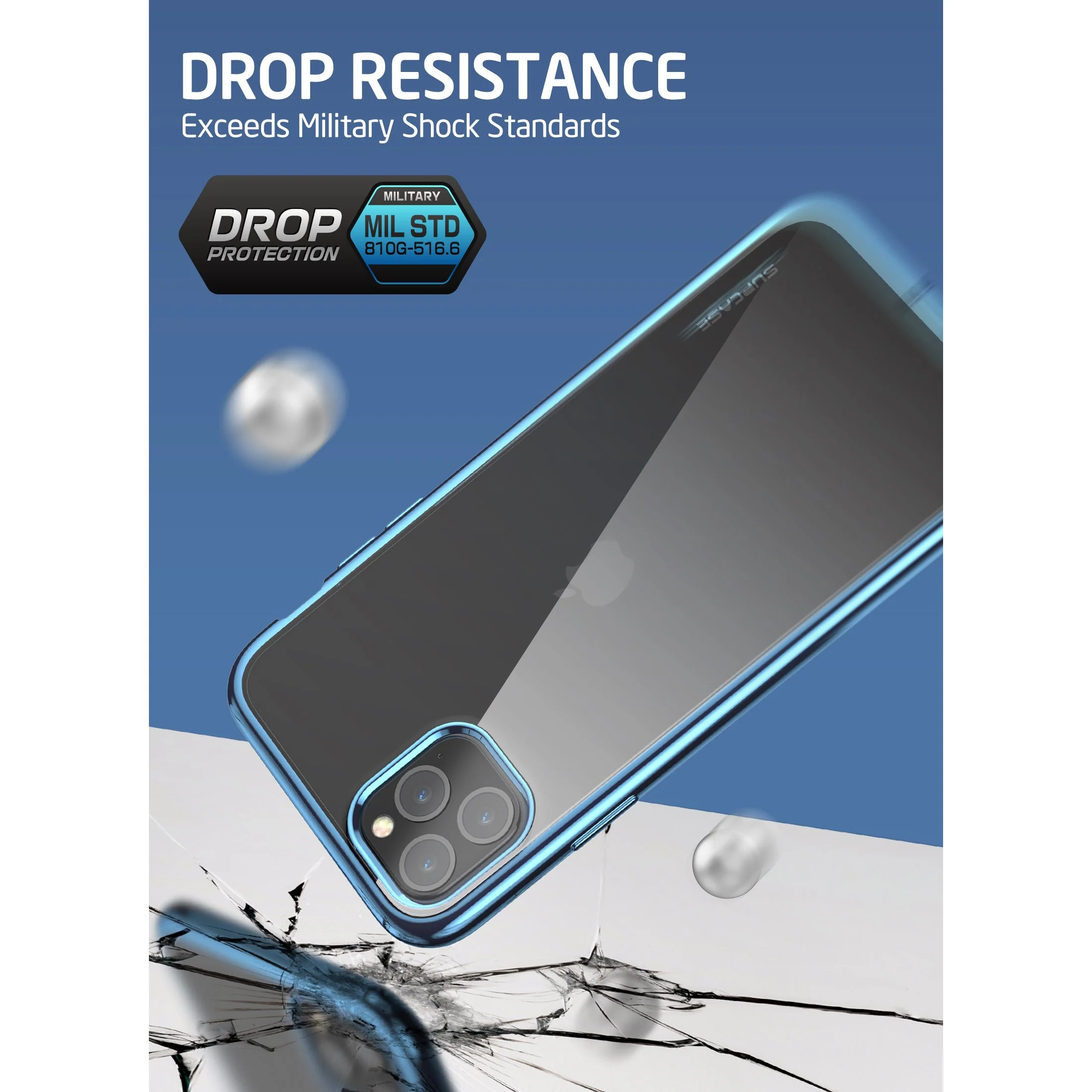 iPhone 11 Pro Max 6.5 inch Unicorn Beetle Electro Case-Blue - Image 5