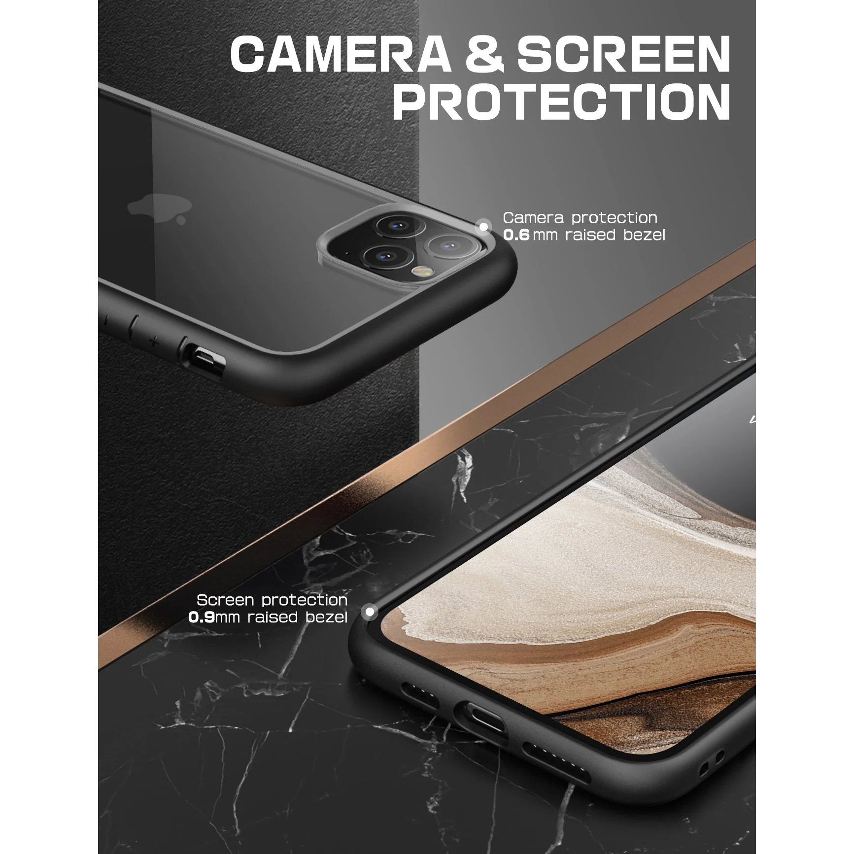 iPhone 11 Pro Max 6.5 inch Unicorn Beetle Style Clear Case-Black - Image 5