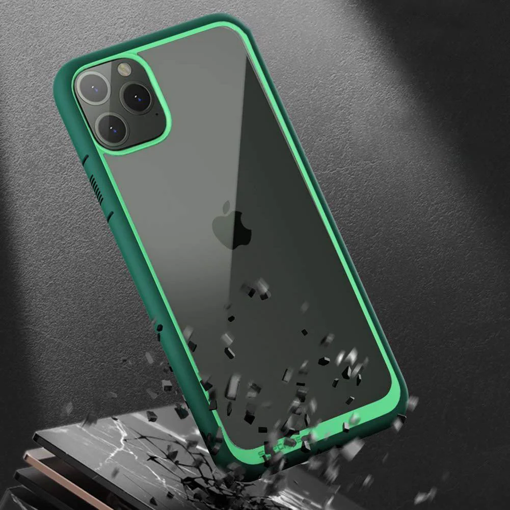 iPhone 11 Pro Max 6.5 inch Unicorn Beetle Style Clear Case-Green - Image 4