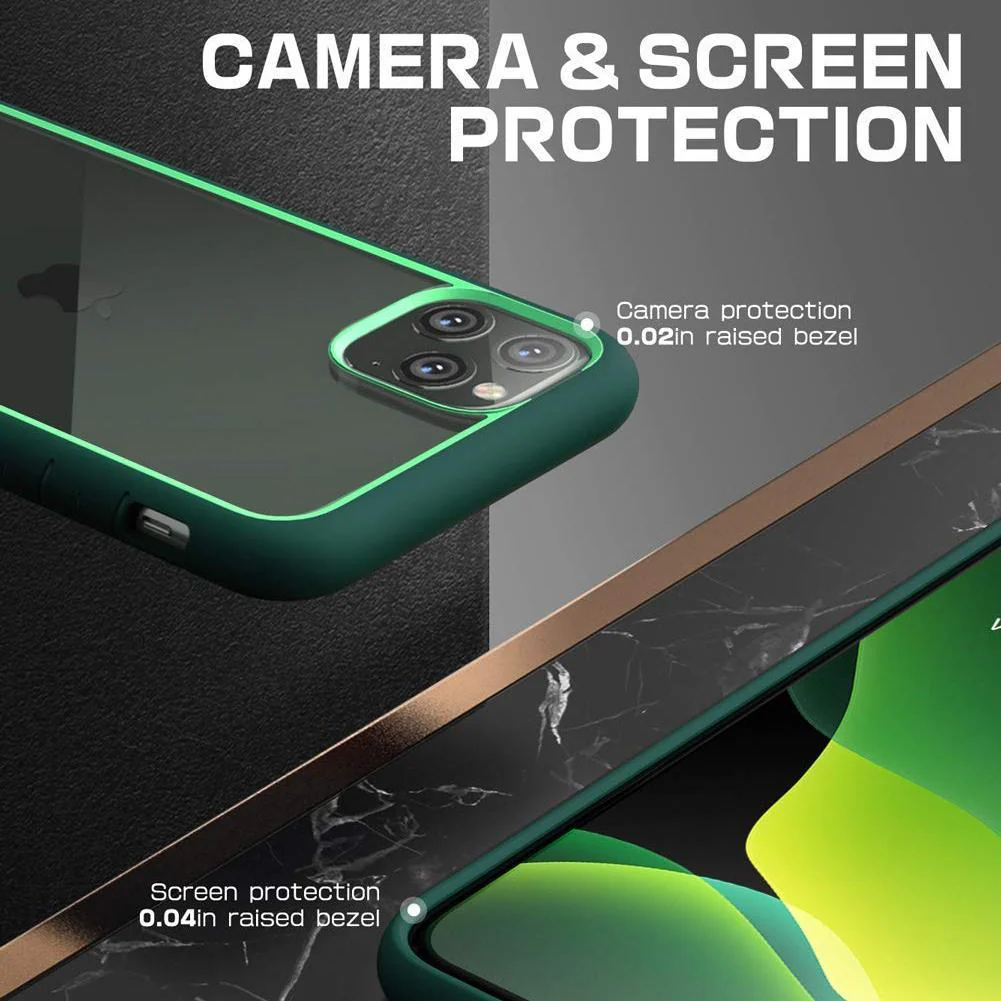 iPhone 11 Pro Max 6.5 inch Unicorn Beetle Style Clear Case-Green - Image 5