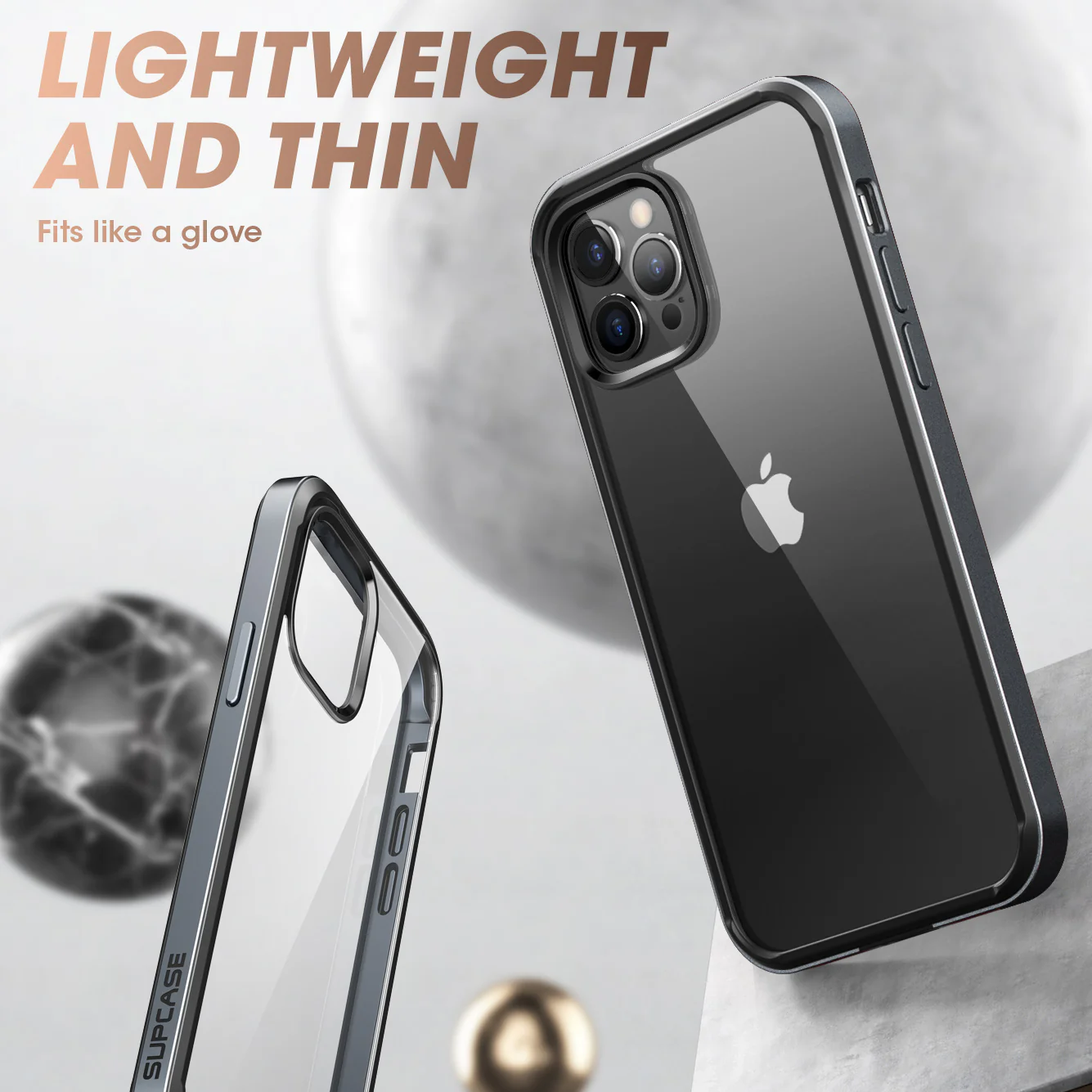iPhone 13 Pro 6.1 inch Unicorn Beetle Edge with Screen Protector Clear Case-Black - Image 4