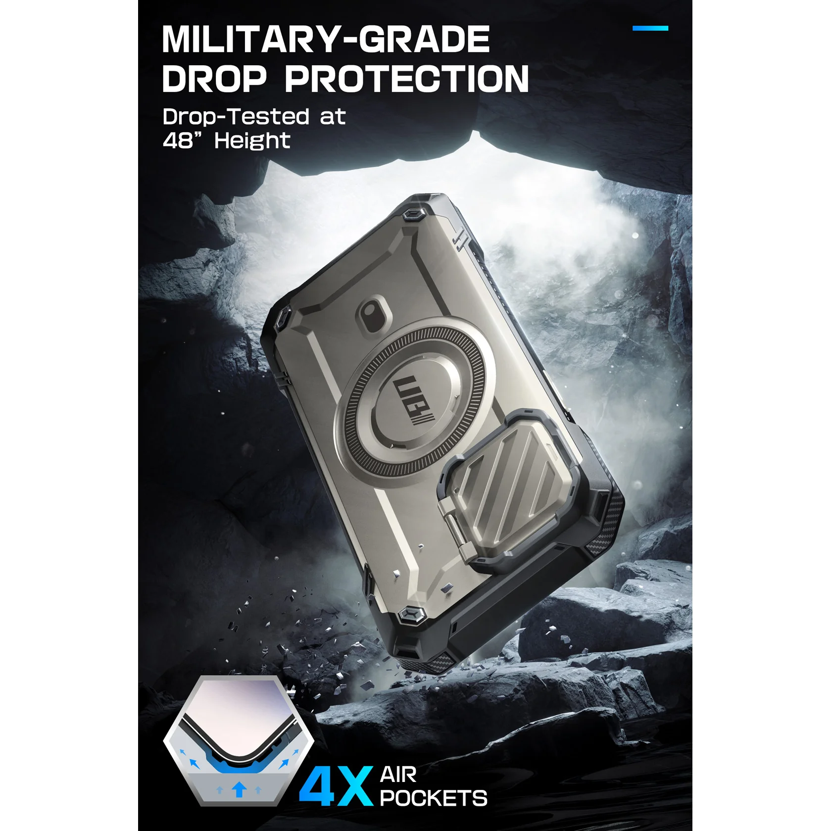 iPhone 14 6.1 inch Unicorn Beetle MAG XT MagSafe & Camera Lens Protector Case-Titan Gray - Image 6