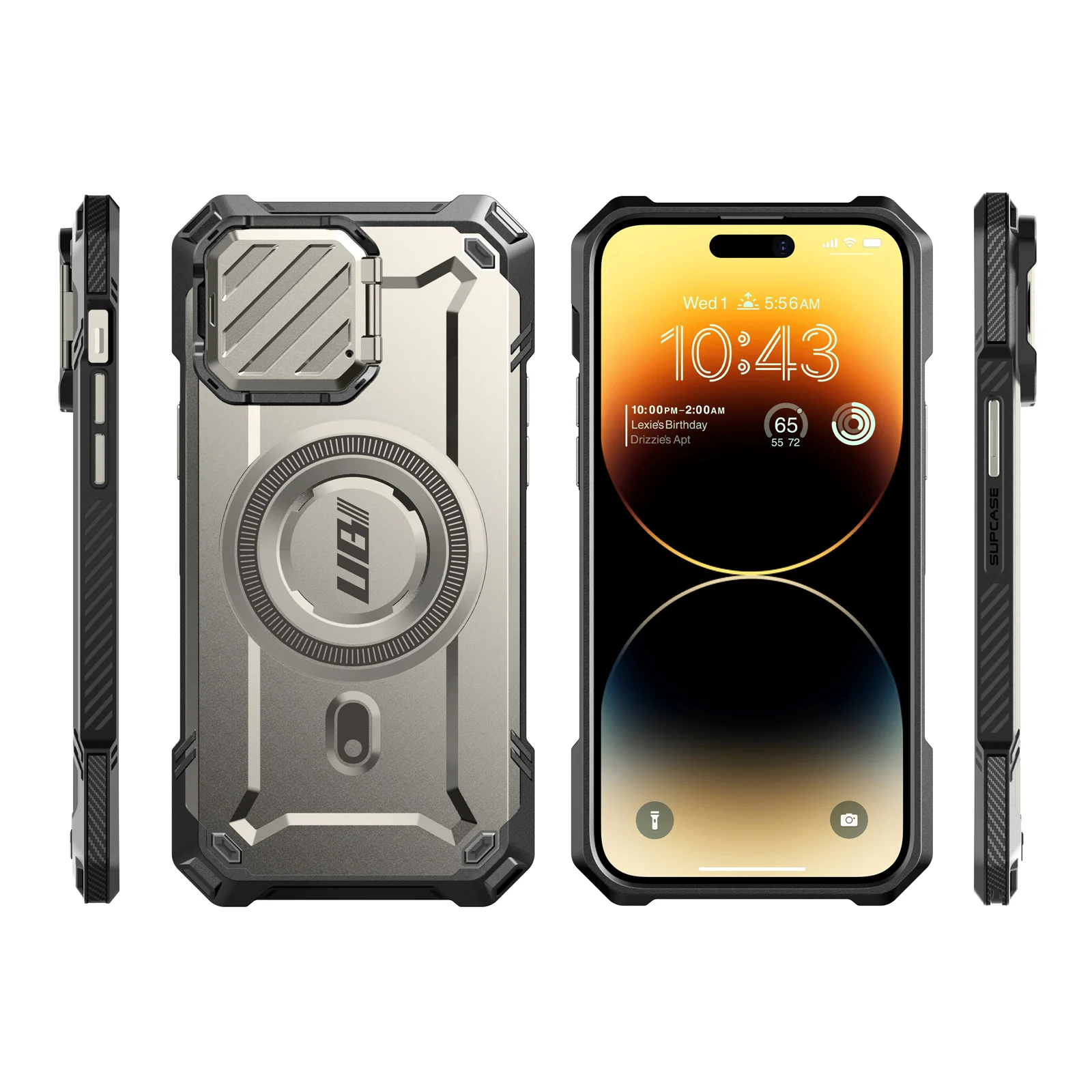 iPhone 14 6.1 inch Unicorn Beetle MAG XT MagSafe & Camera Lens Protector Case-Titan Gray - Image 9