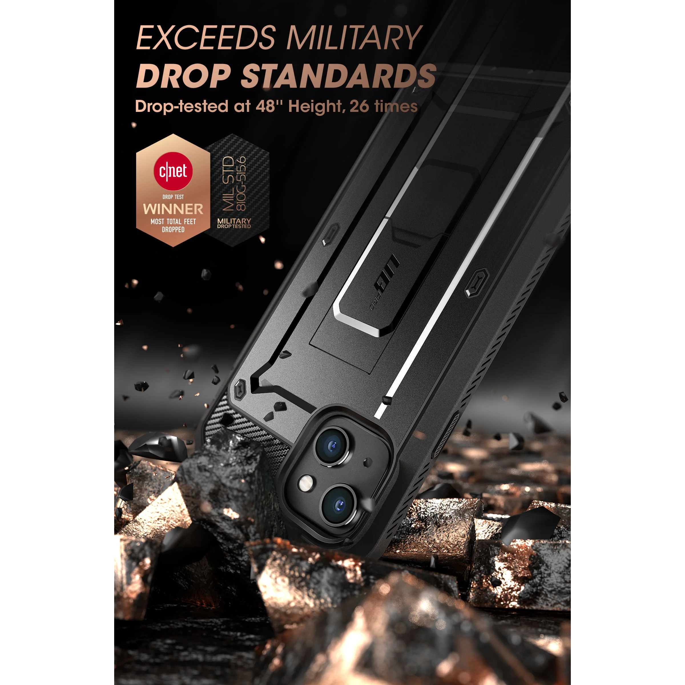 iPhone 14 6.1 inch Unicorn Beetle PRO Rugged Case-Black - Image 3