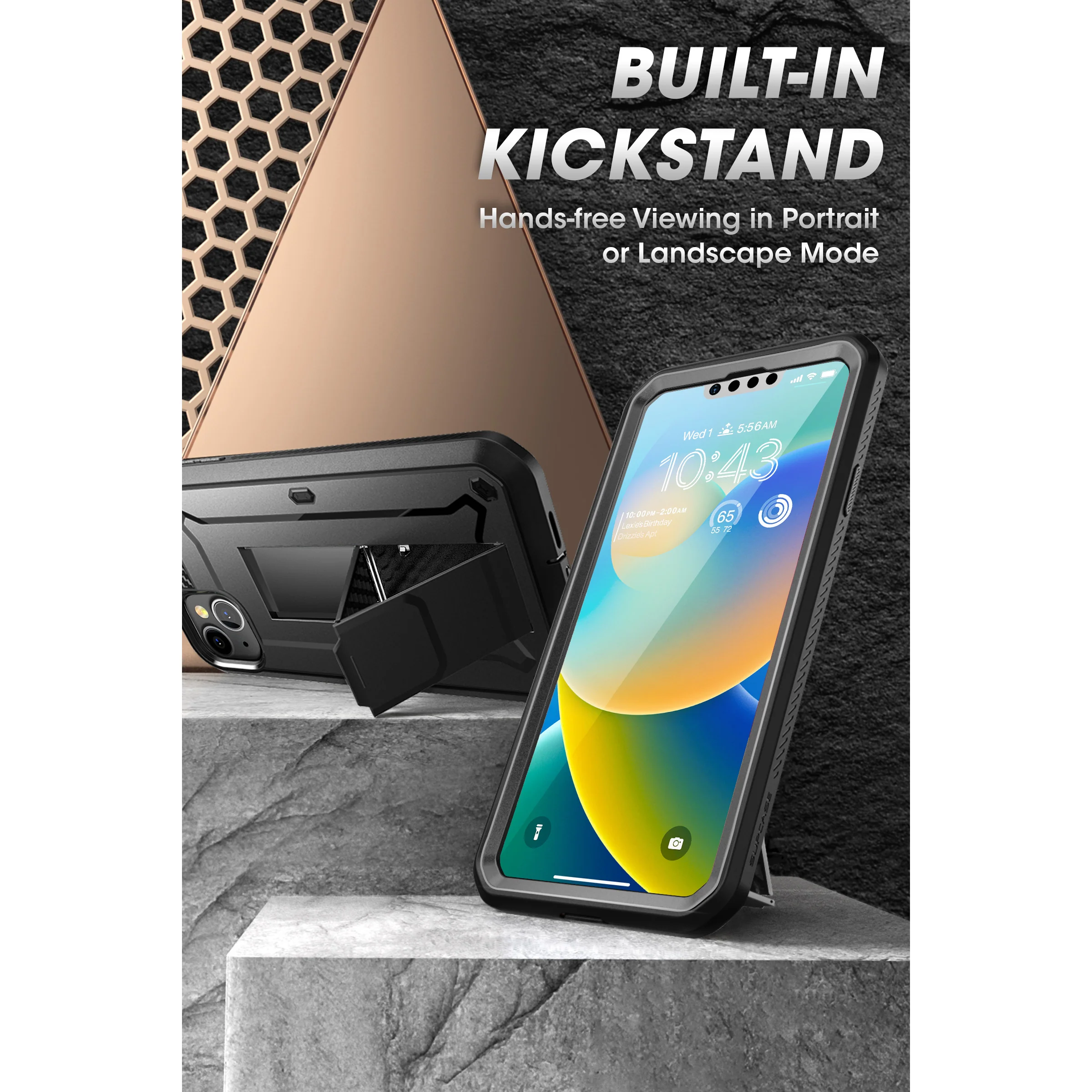 iPhone 14 6.1 inch Unicorn Beetle PRO Rugged Case-Black - Image 4