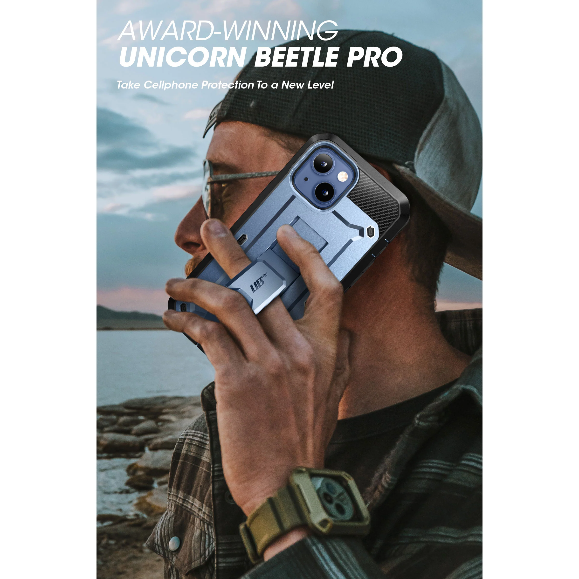 iPhone 14 6.1 inch Unicorn Beetle PRO Rugged Case-Metallic Blue - Image 8