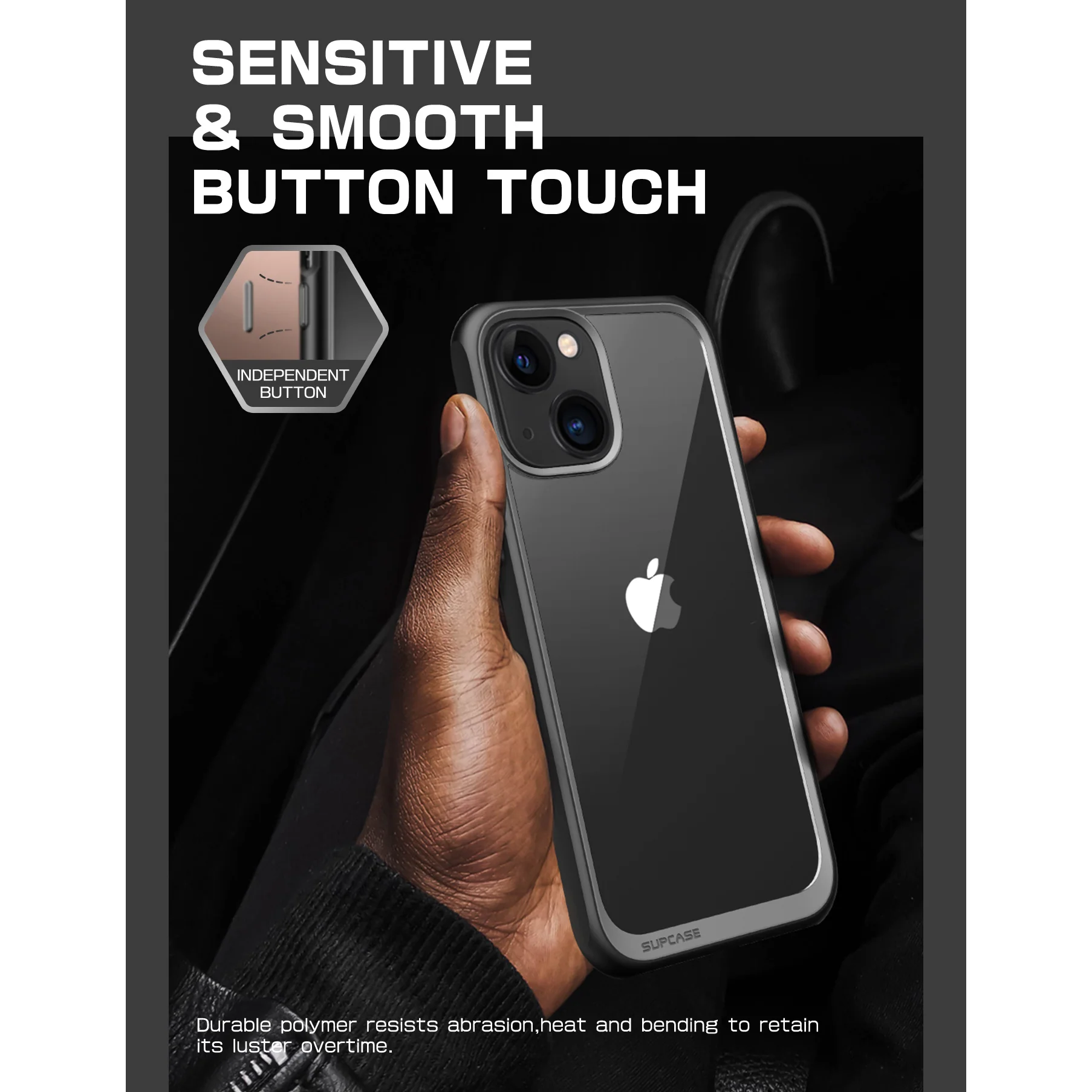 iPhone 14 6.1 inch Unicorn Beetle Style Slim Clear Case-Black - Image 9
