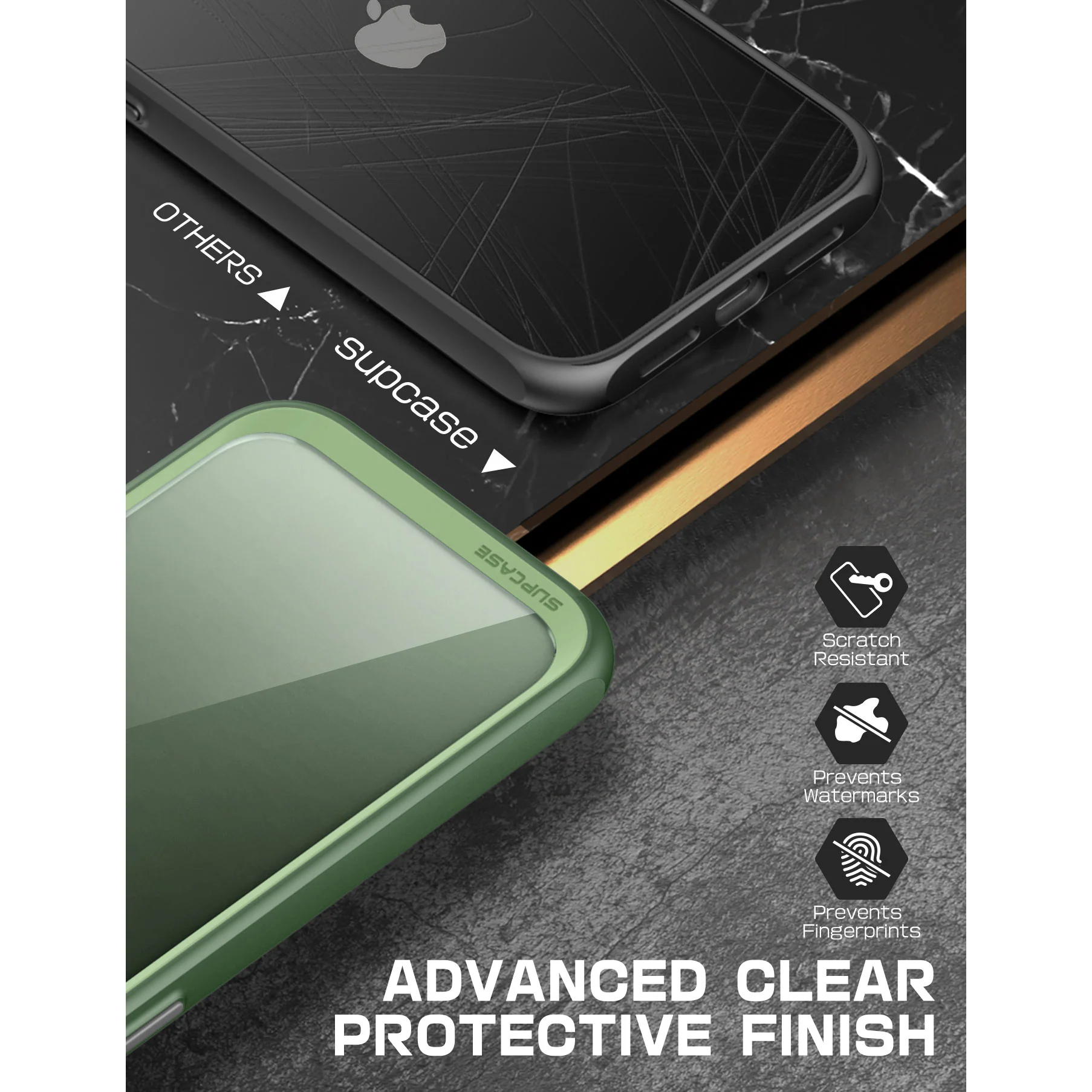 iPhone 14 6.1 inch Unicorn Beetle Style Slim Clear Case-Green - Image 6