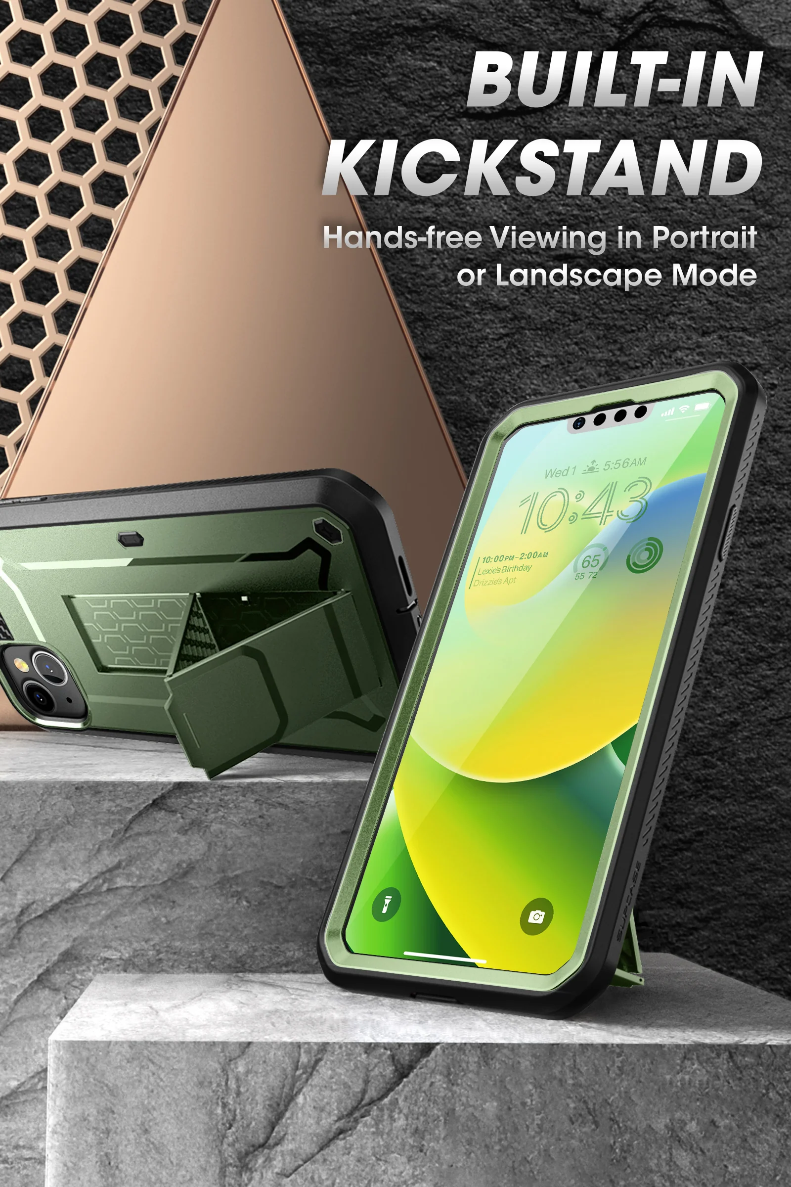 iPhone 14 Plus 6.7 inch Unicorn Beetle PRO Rugged Case-Dark Green - Image 7