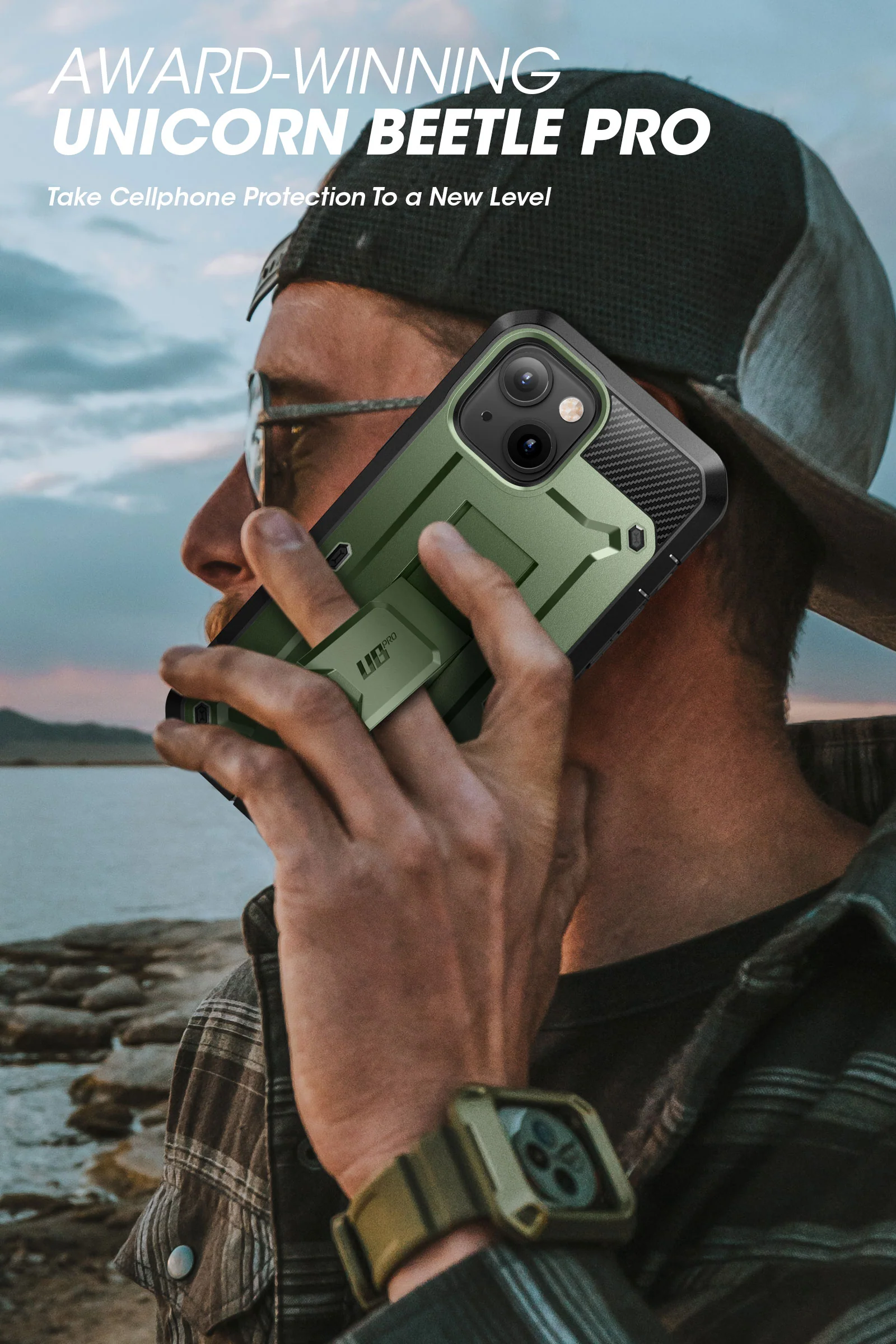iPhone 14 Plus 6.7 inch Unicorn Beetle PRO Rugged Case-Dark Green - Image 8