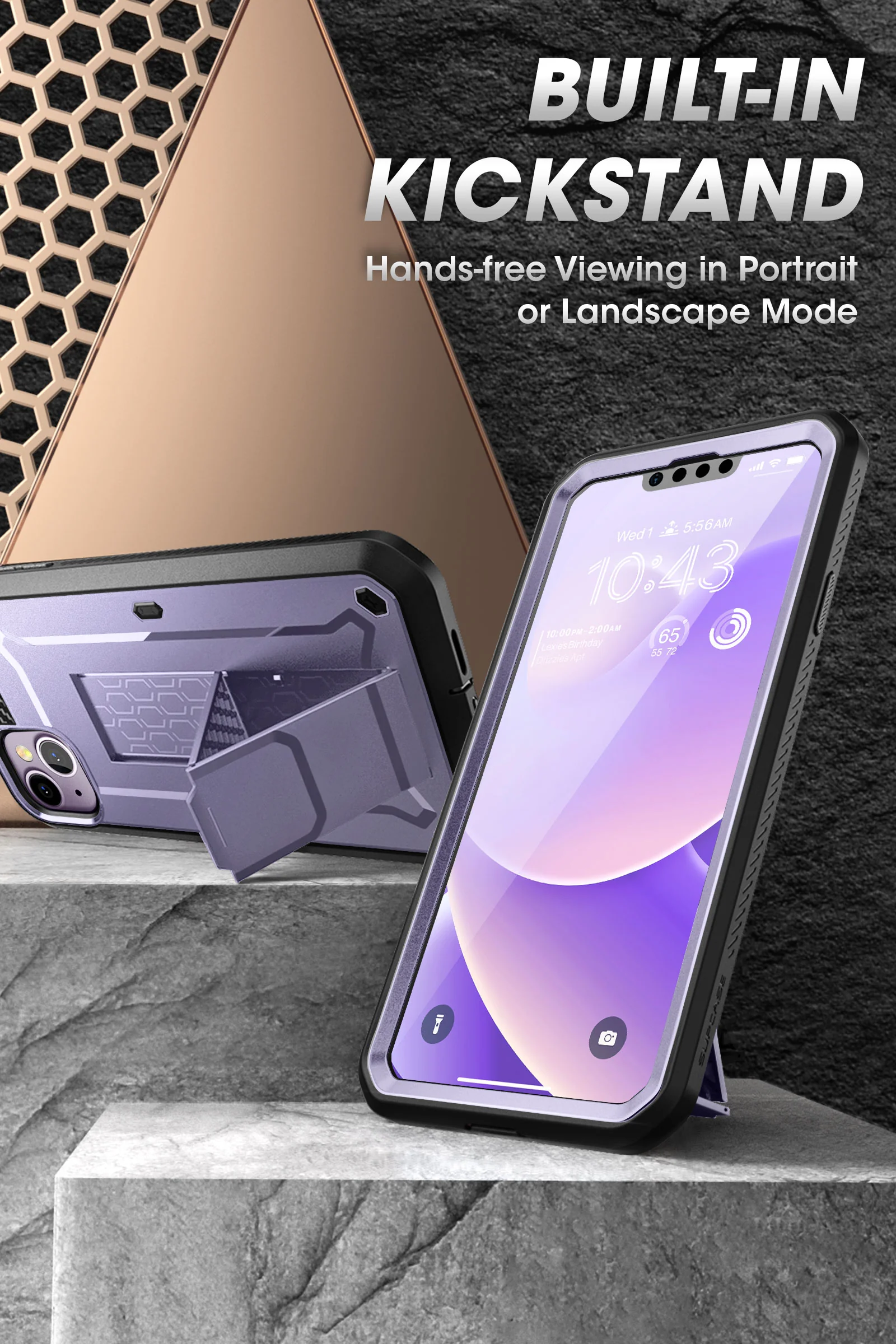 iPhone 14 Plus 6.7 inch Unicorn Beetle PRO Rugged Case-Deep Purple - Image 4