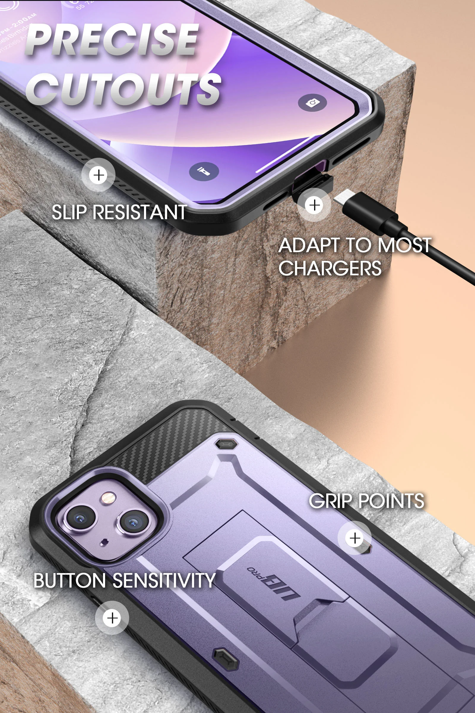 iPhone 14 Plus 6.7 inch Unicorn Beetle PRO Rugged Case-Deep Purple - Image 7