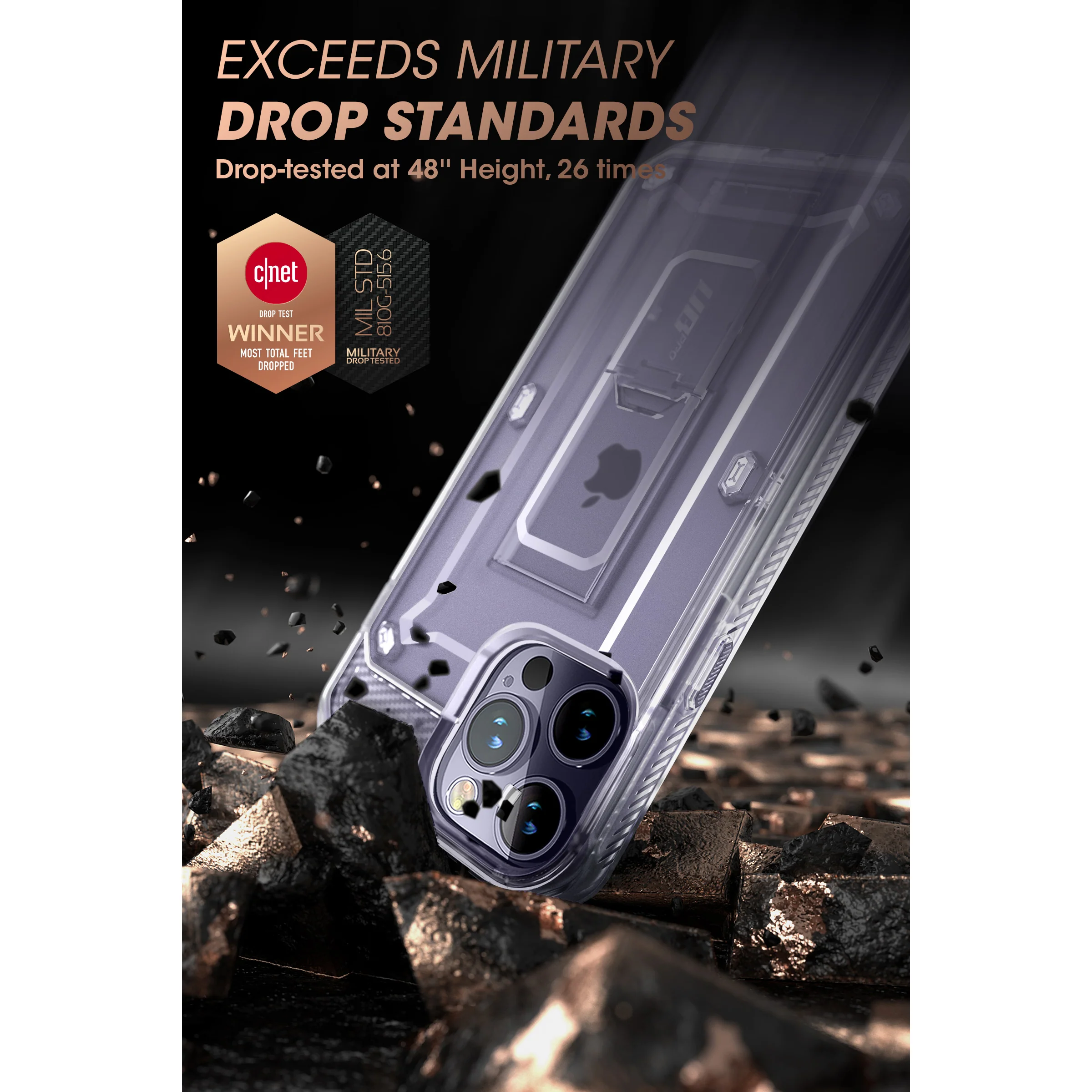 iPhone 14 Pro Max 6.7 inch Unicorn Beetle PRO Rugged Case-Clear - Image 3