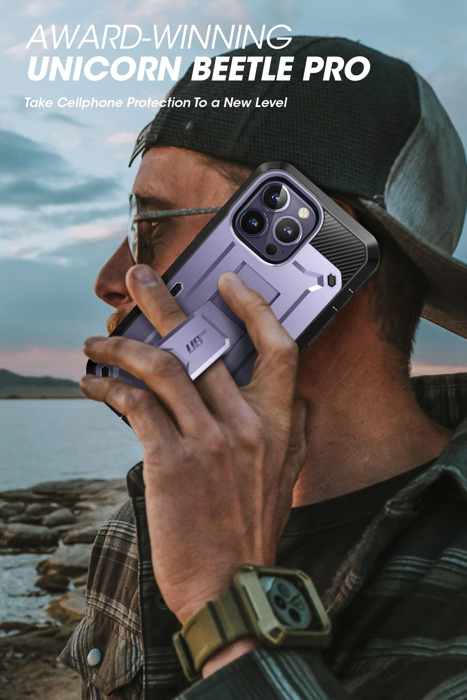 iPhone 14 Pro Max 6.7 inch Unicorn Beetle PRO Rugged Case-Deep Purple - Image 8