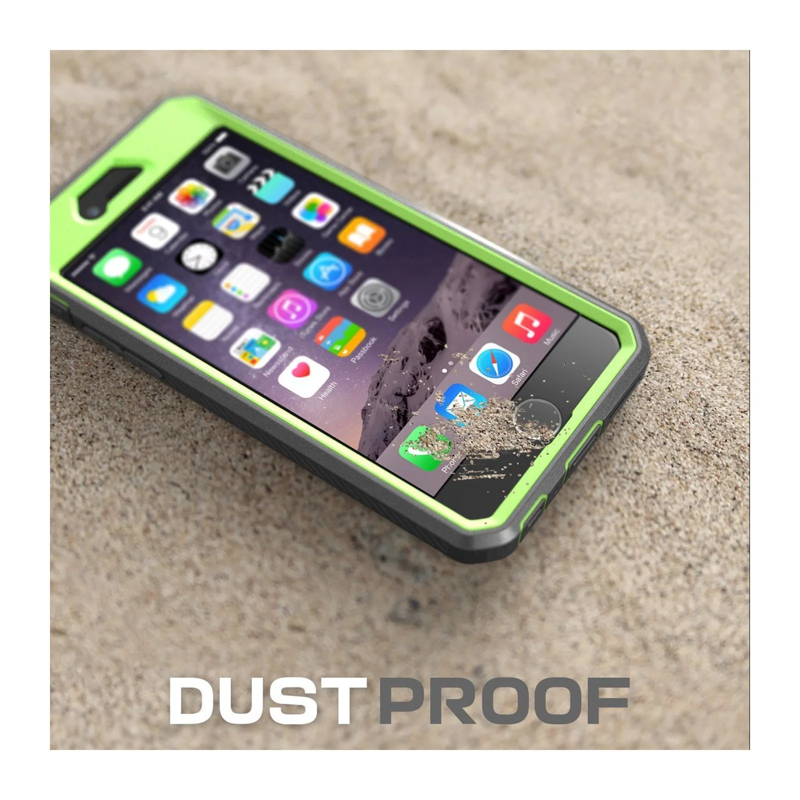 iPhone 6 / 6S Unicorn Beetle Pro Full Body Rugged Holster Case with Screen Protector-Green - Image 6