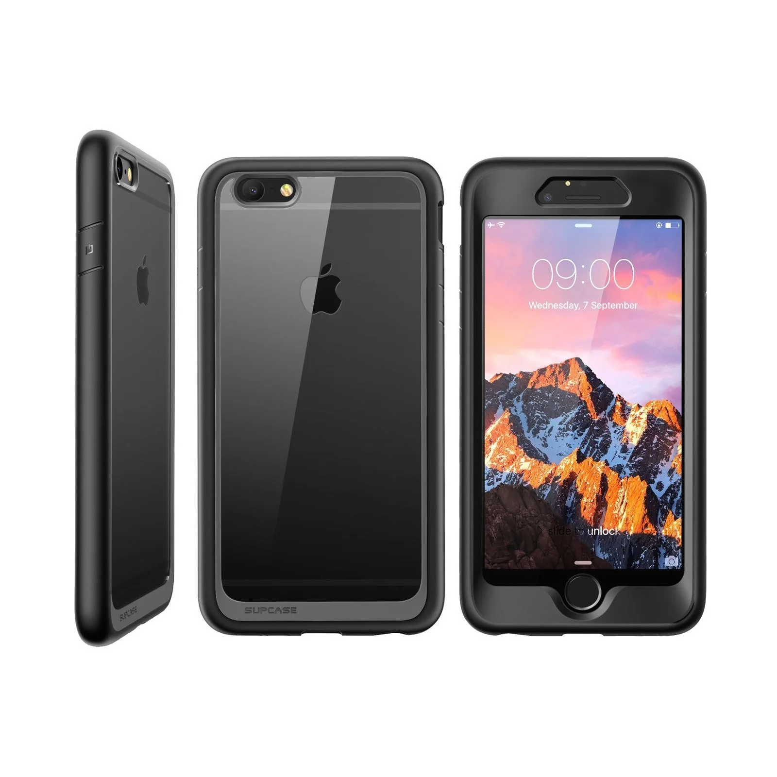 iPhone 6 Plus / 6S Plus Unicorn Beetle Style Clear Case with Screen Protector-Black - Image 4