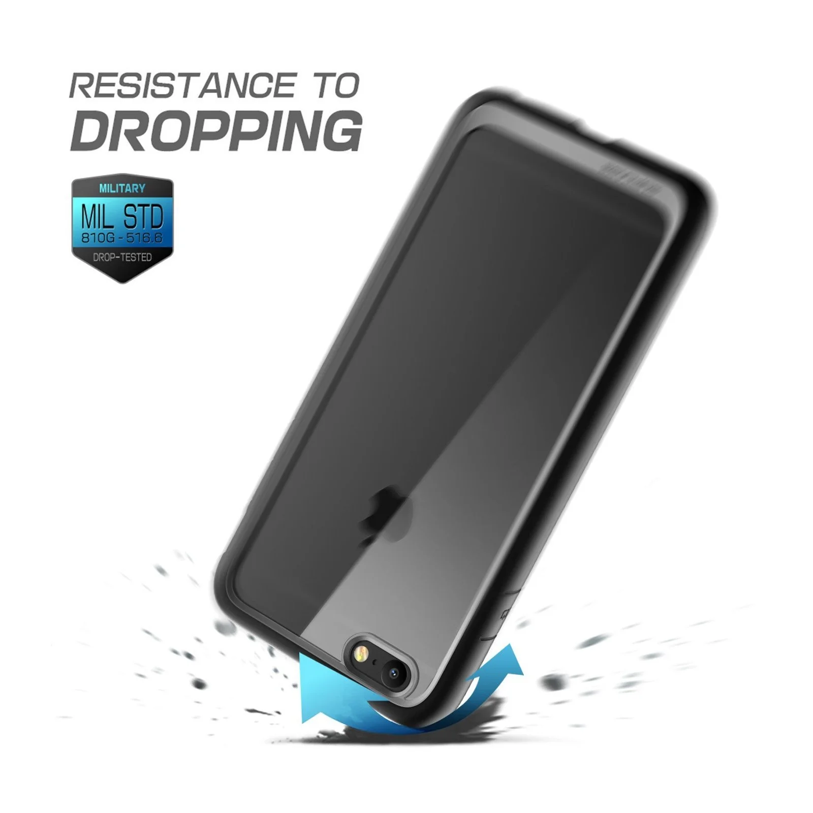 iPhone 6 Plus / 6S Plus Unicorn Beetle Style Clear Case with Screen Protector-Black - Image 5
